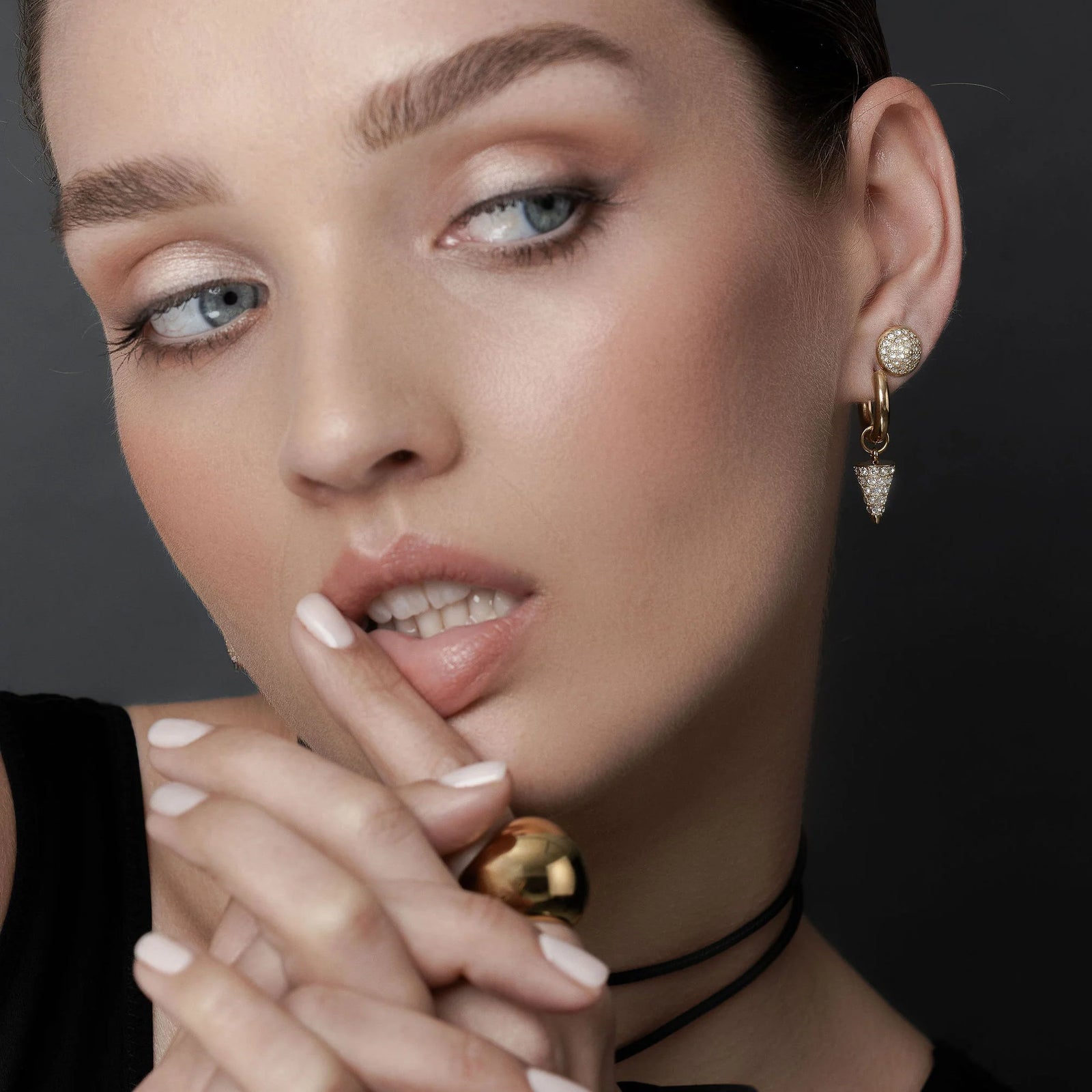 Silk & Steel Voltage Hoops - Gold