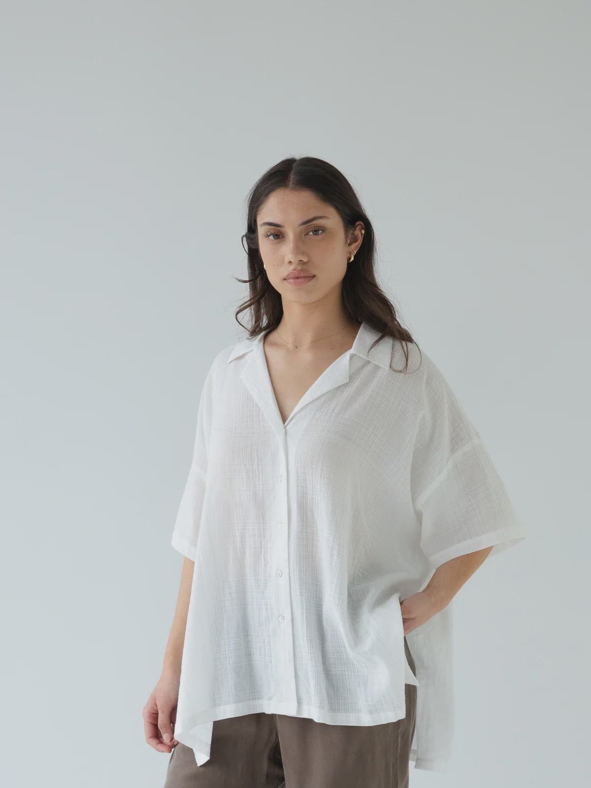 Sophie Short Sleeve Shirt - Chalk Check