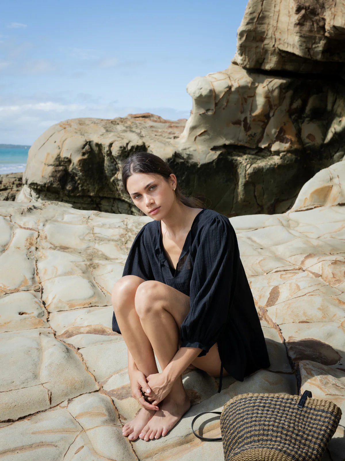 Sophie Tie Top - Black Check