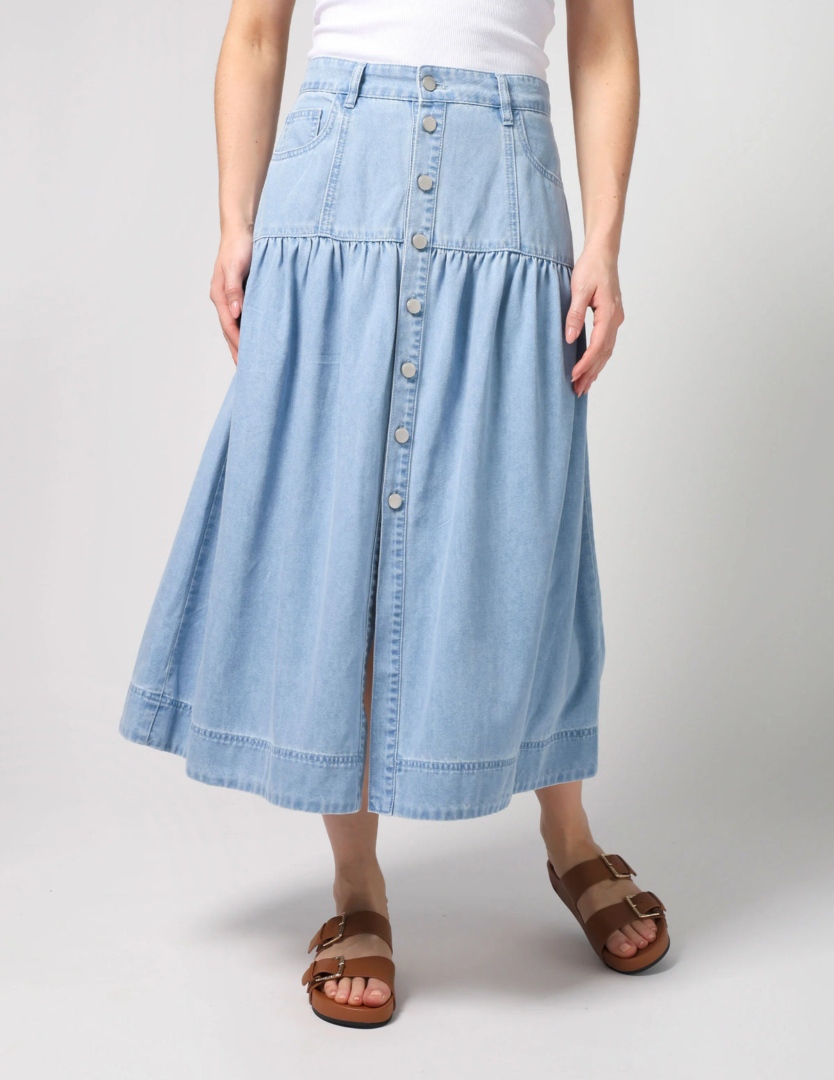 Stella and Gemma Lou Skirt - Light Denim
