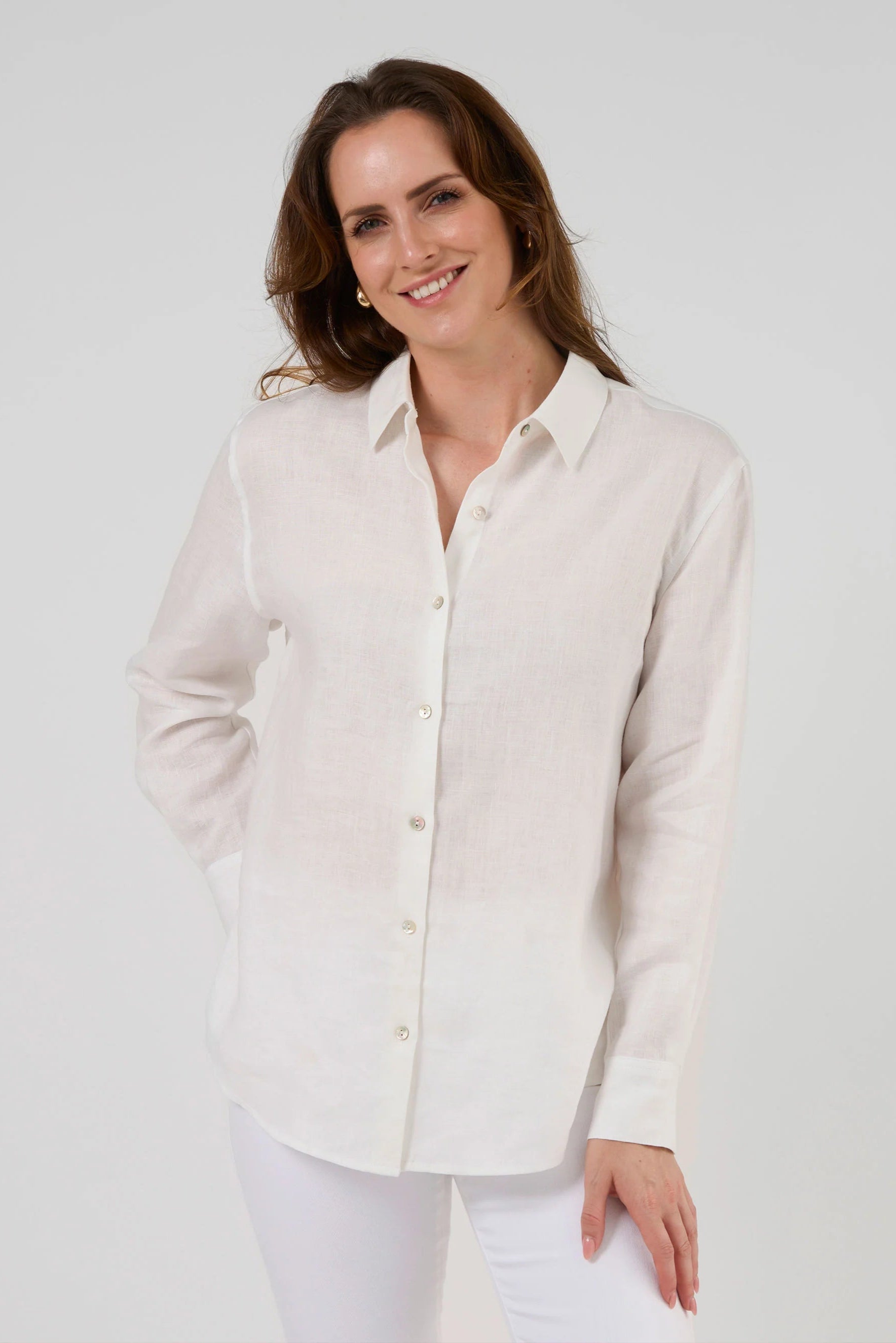 Stella and Gemma Perfect White Shirt - White