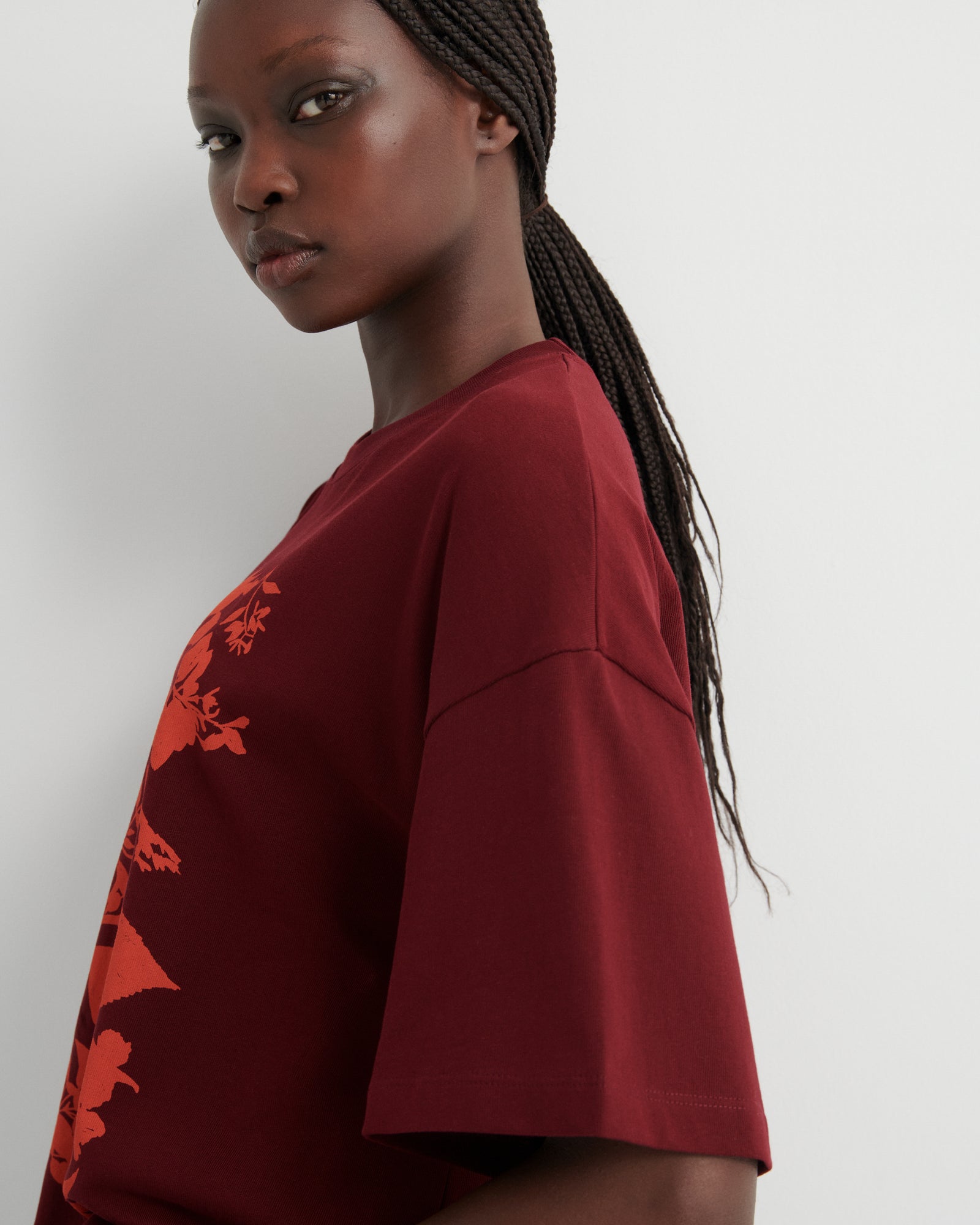 Kowtow Stencil Tee - Maroon