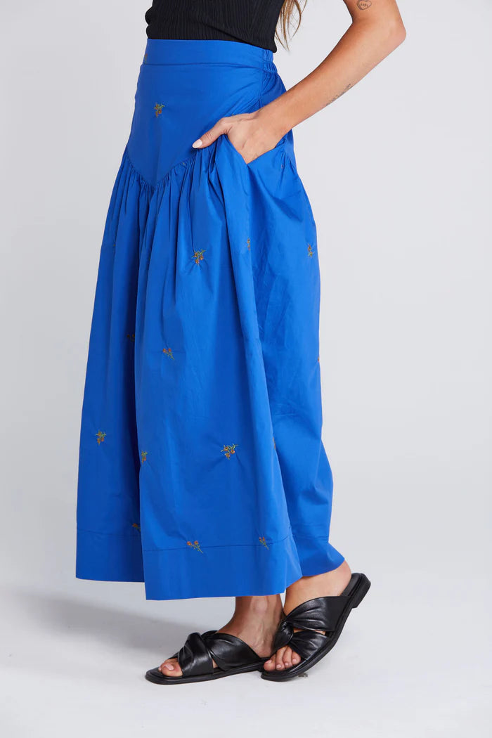Thing Thing Aria Skirt - Cobalt Blossom