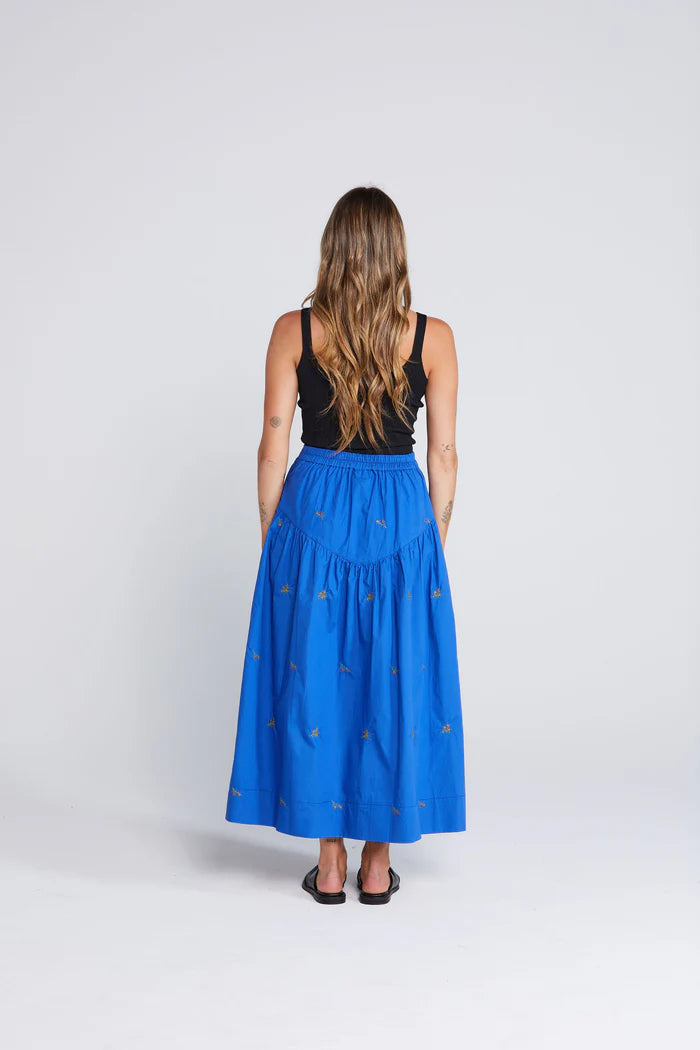 Thing Thing Aria Skirt - Cobalt Blossom