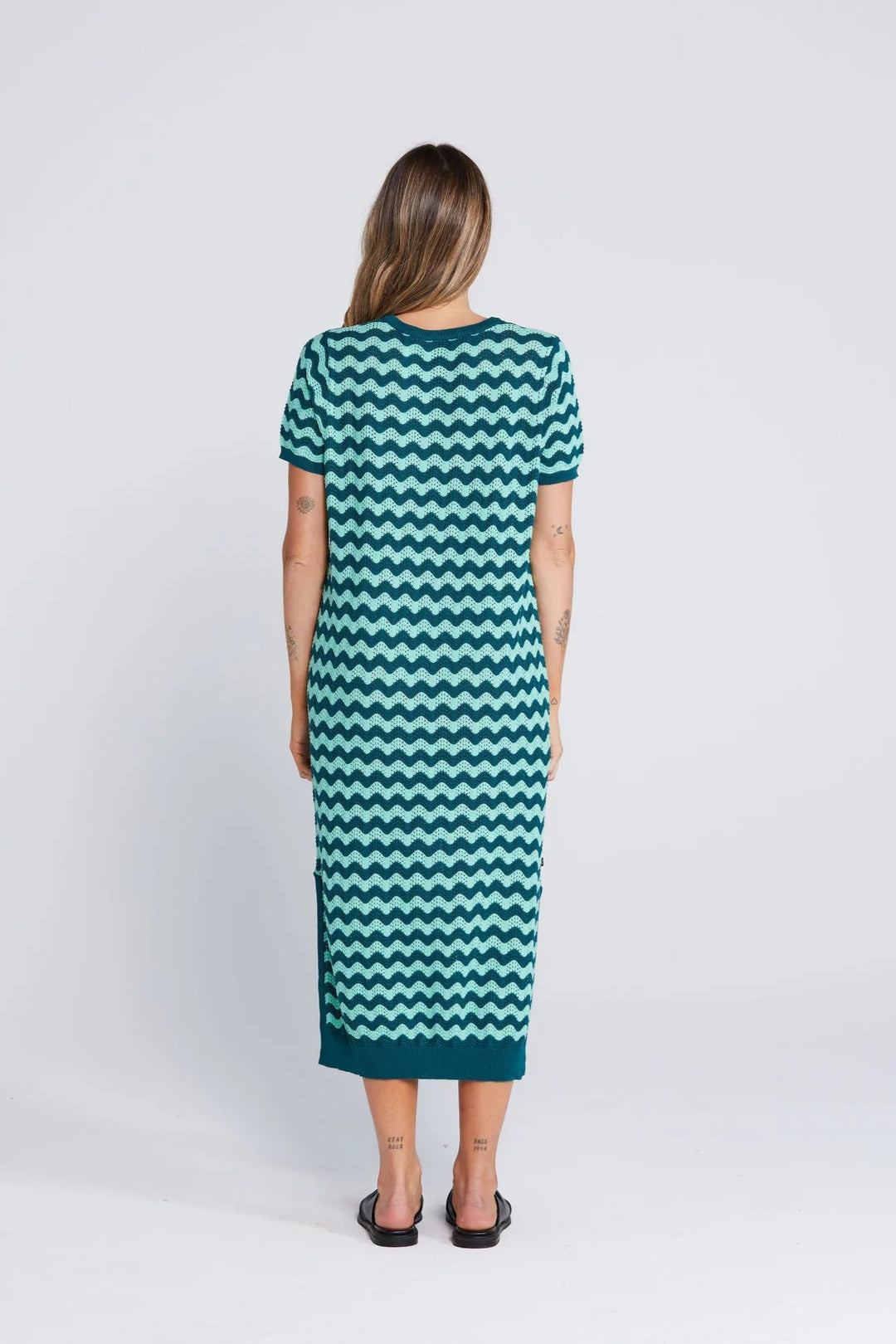 Thing Thing Squiggle Dress - Sage & Cypress