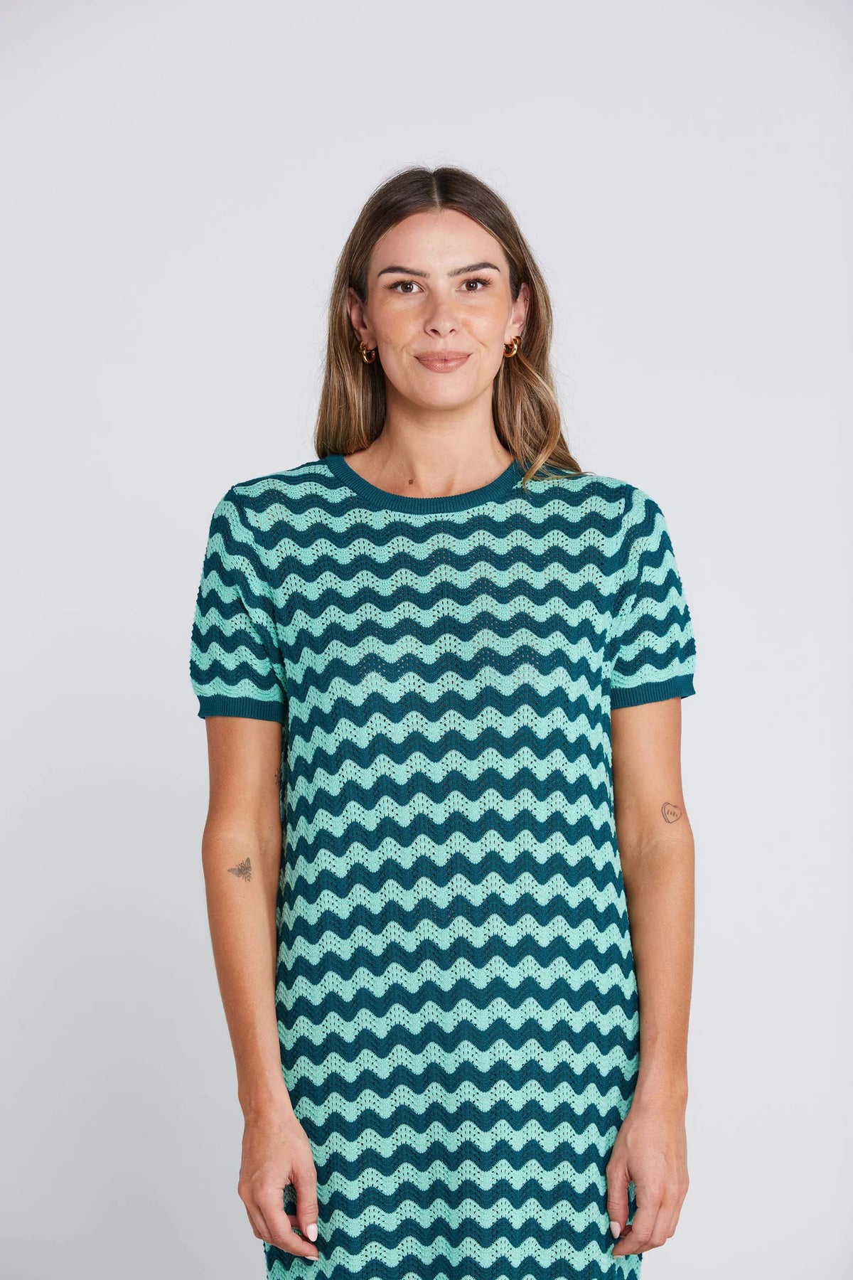 Thing Thing Squiggle Dress - Sage & Cypress
