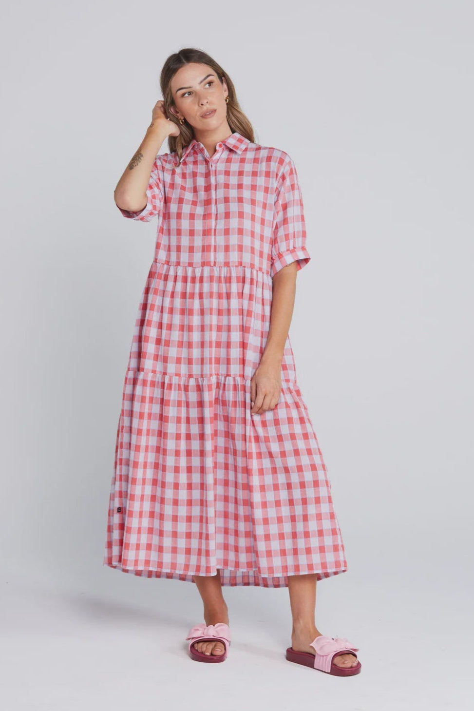 Thing Thing Luna Dress - Check Mate