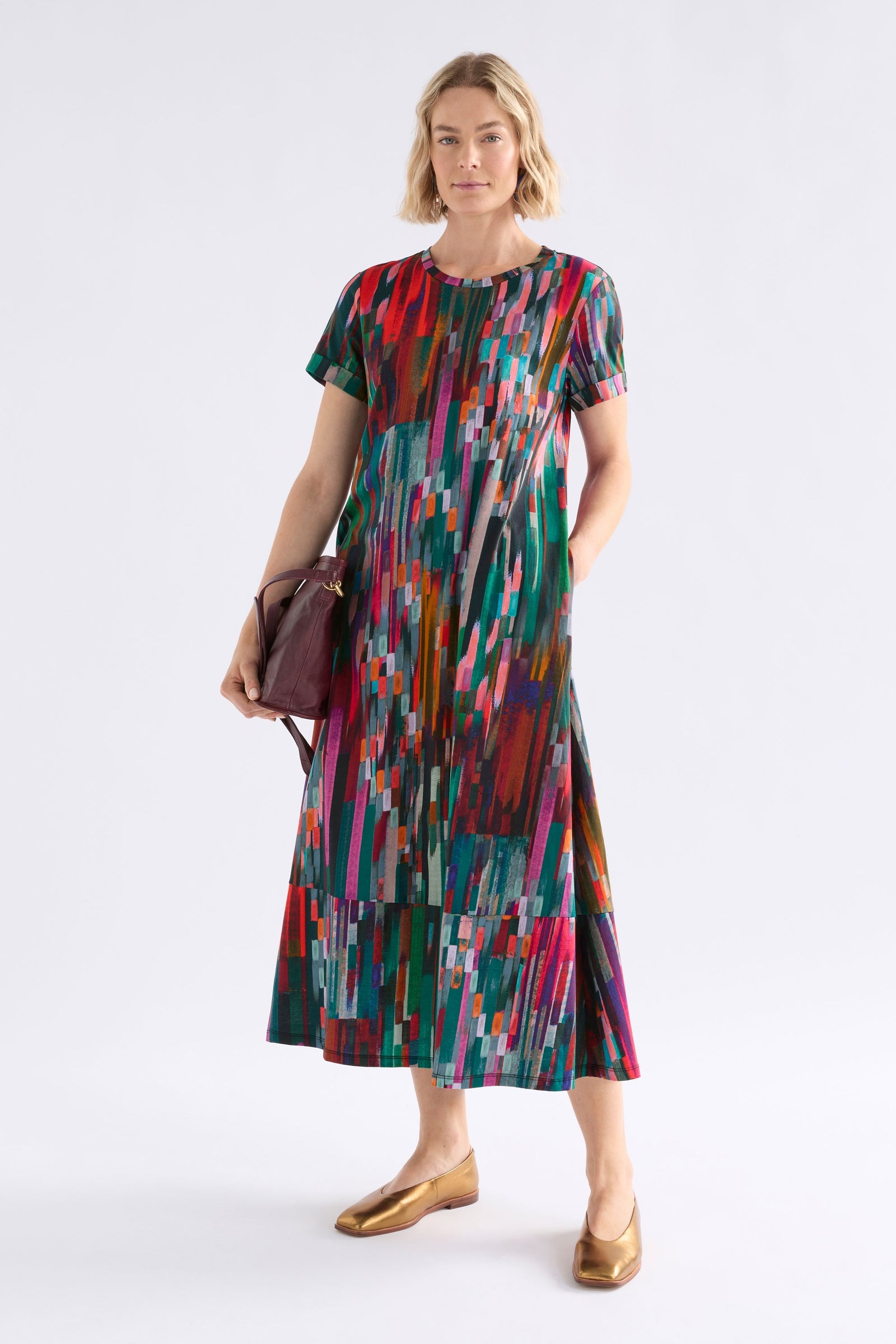 Elk Haki Dress - Mella Print