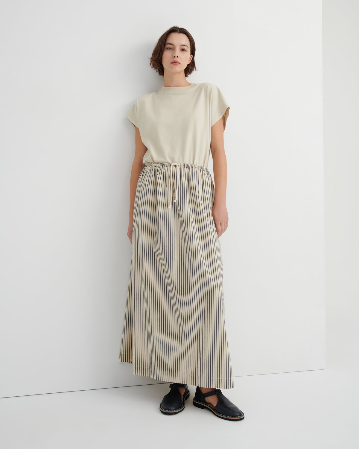 Kowtow Linear Skirt - Ecru Stripe