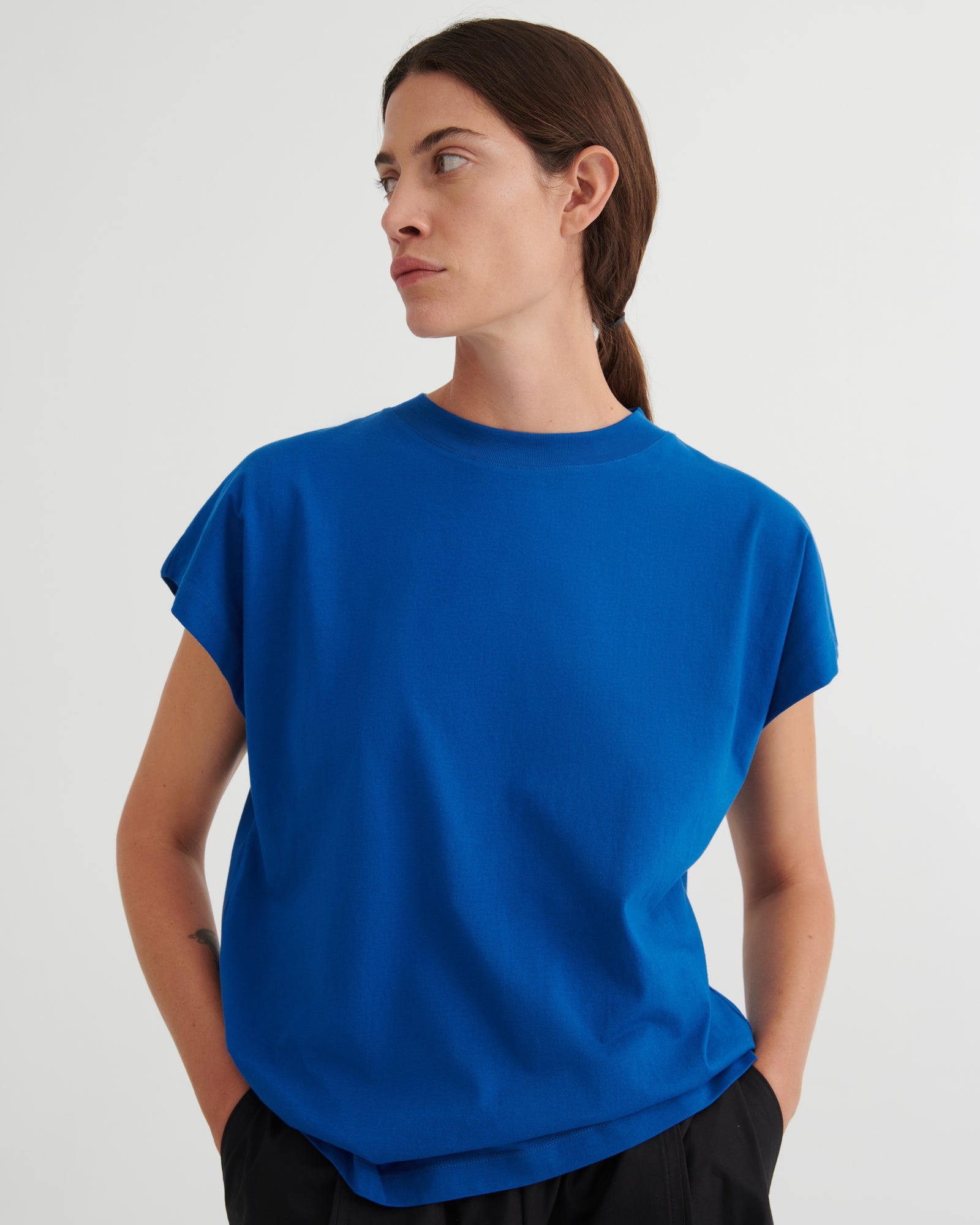 Kowtow Geometry Tee - Blue Orchid