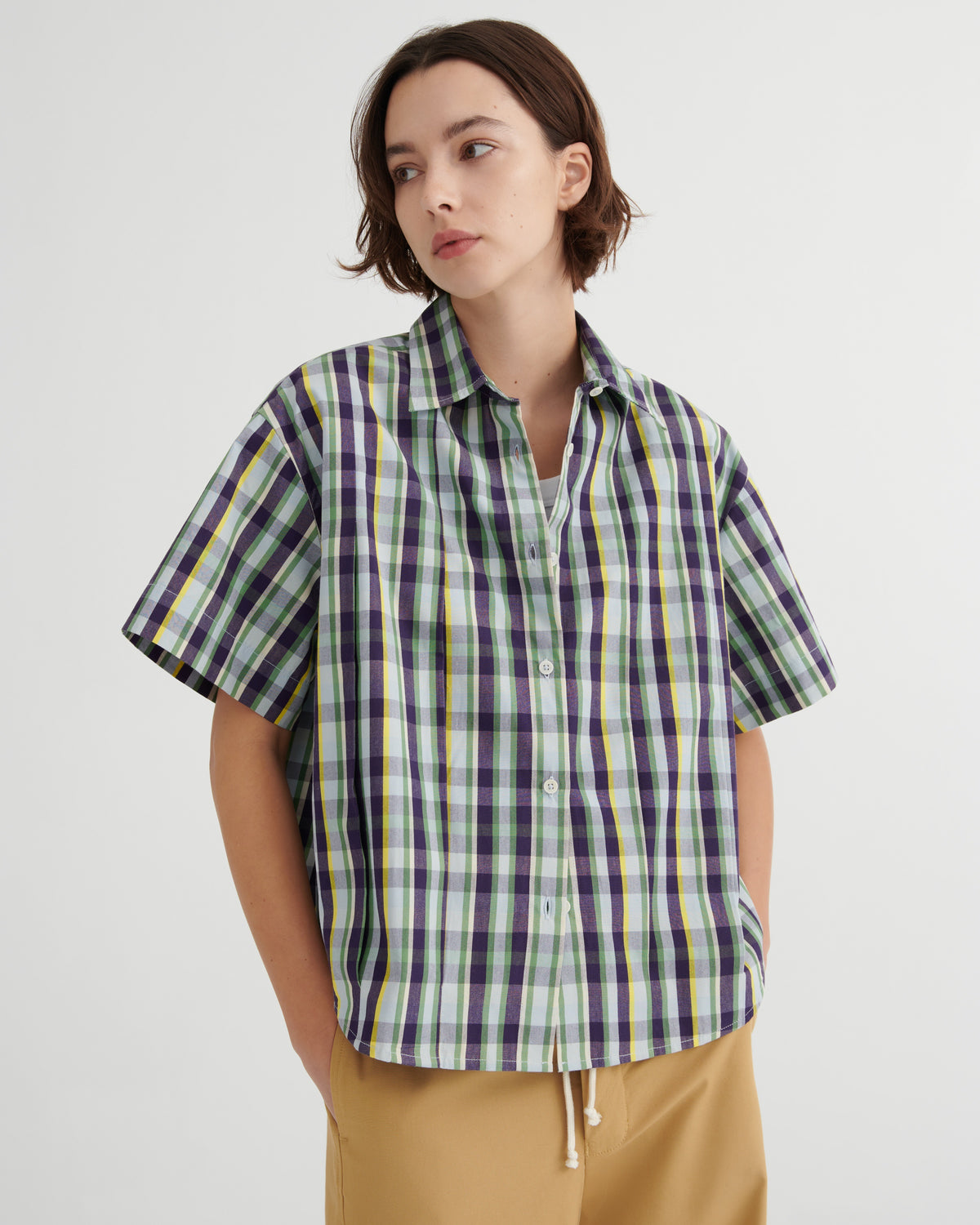 Kowtow Author Shirt - Violet Check