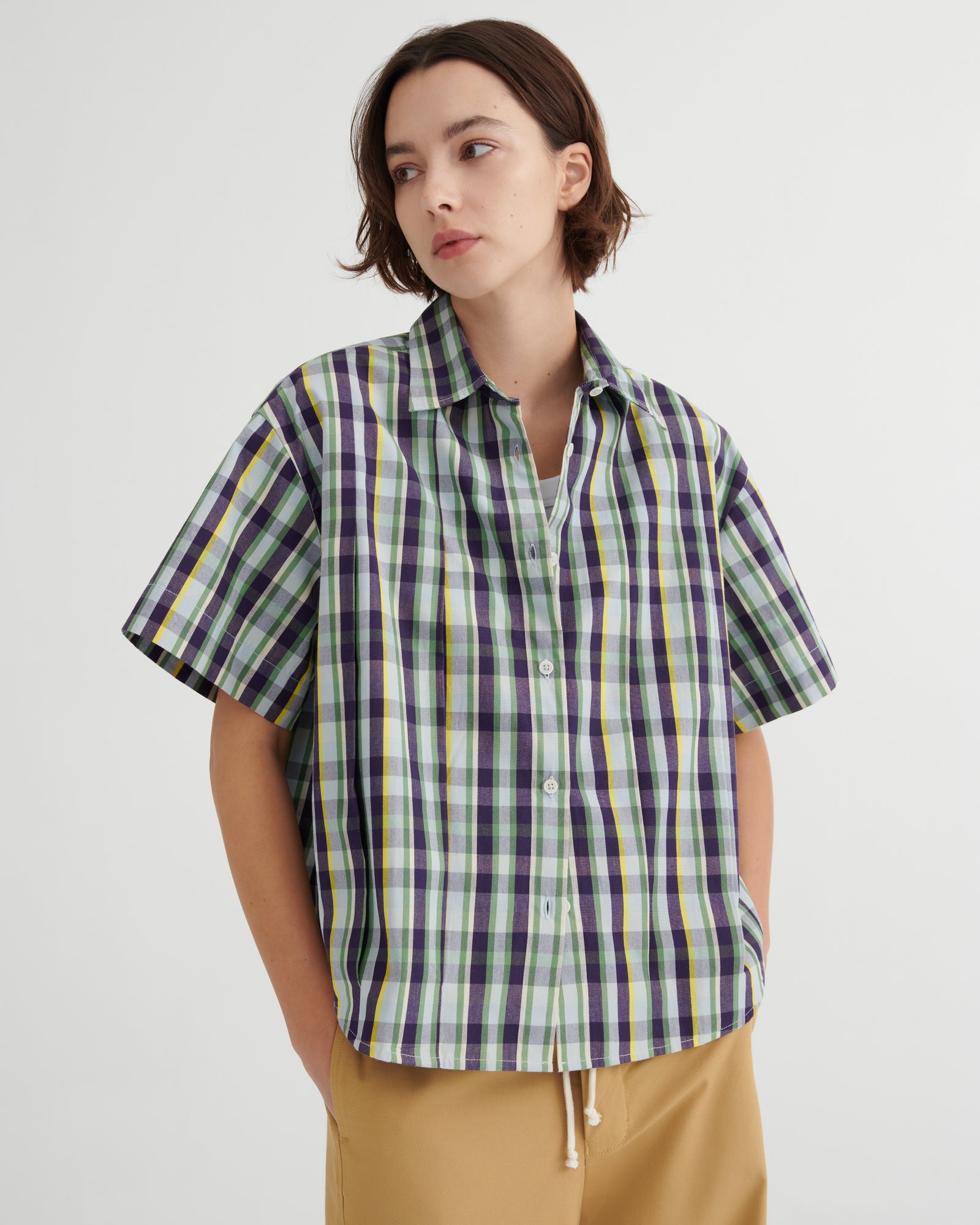 Kowtow Author Shirt - Violet Check