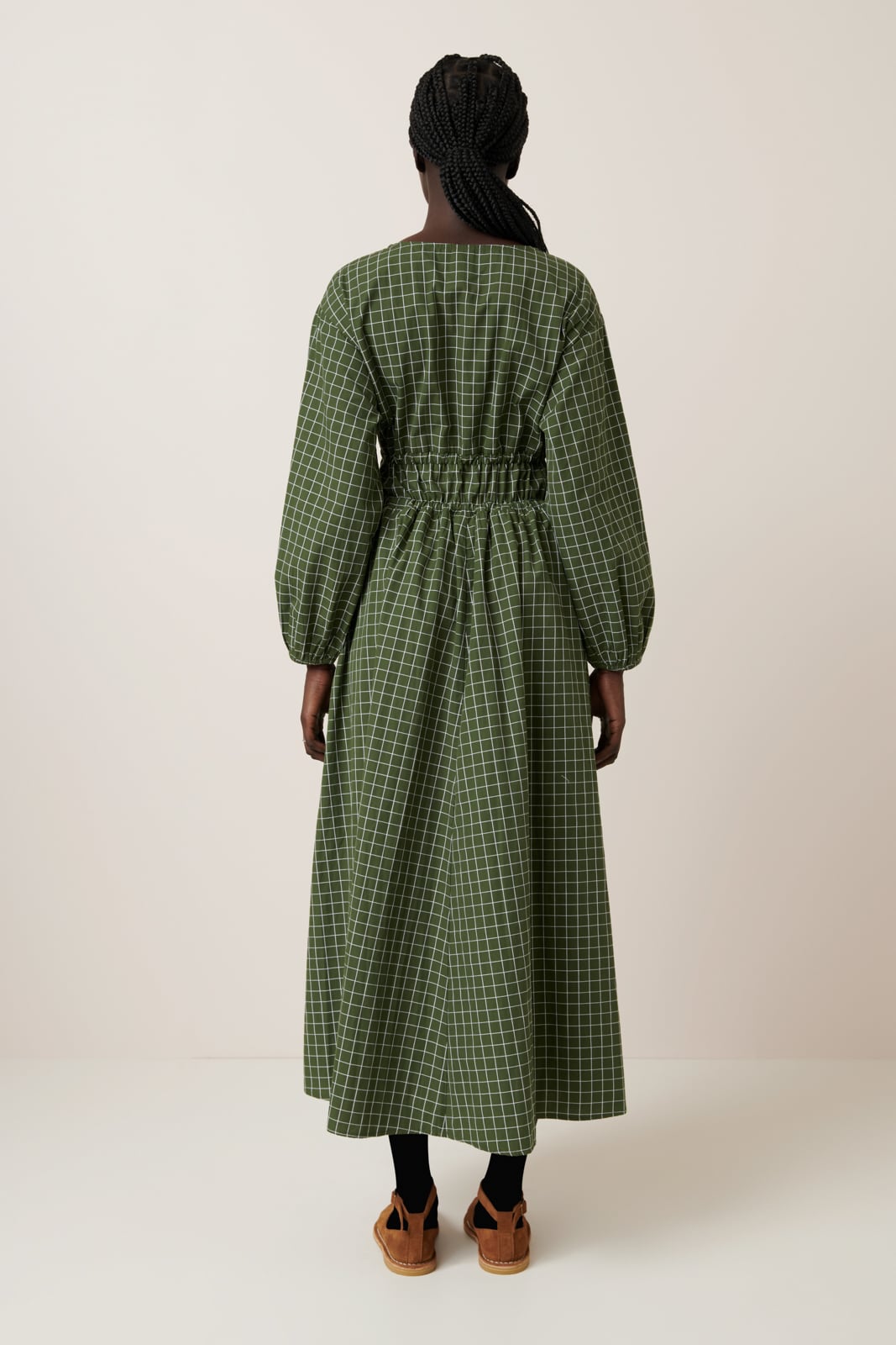 Kowtow Aspen Dress - Forest Grid