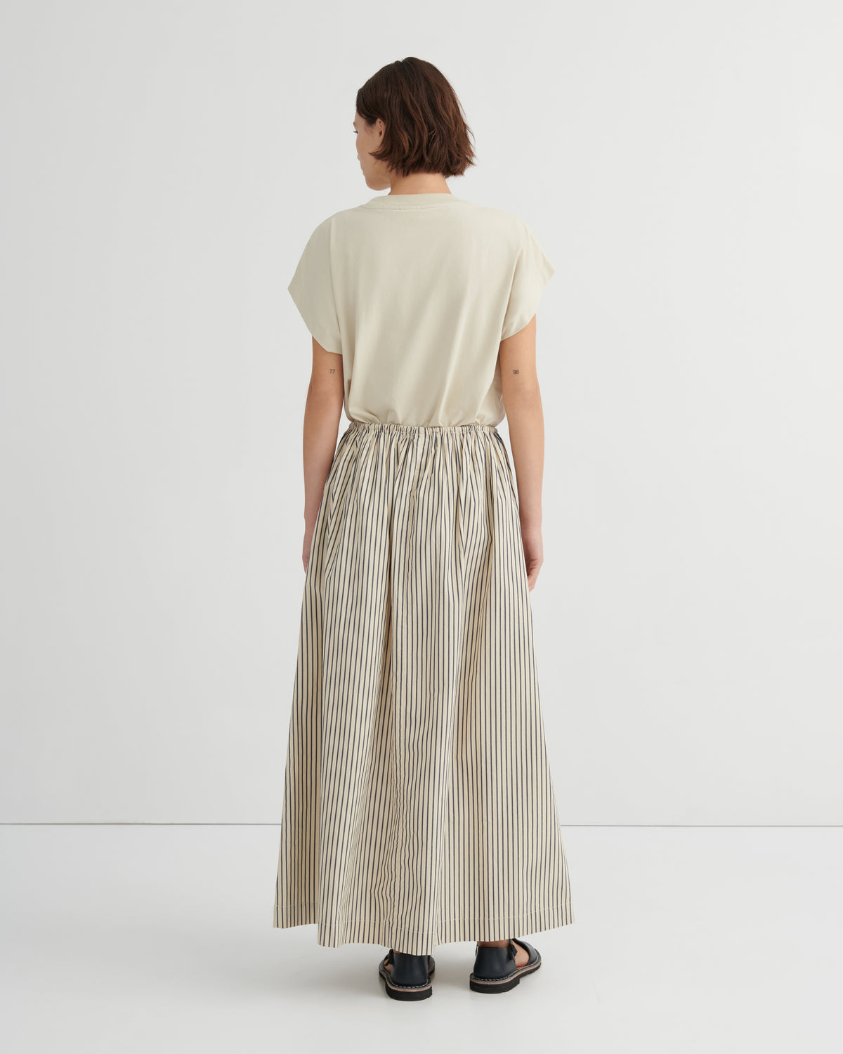 Kowtow Linear Skirt - Ecru Stripe