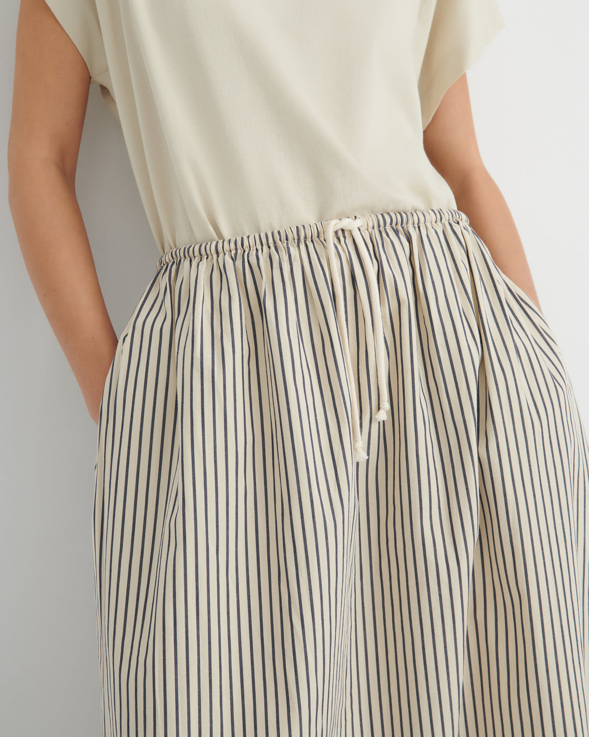Kowtow Linear Skirt - Ecru Stripe