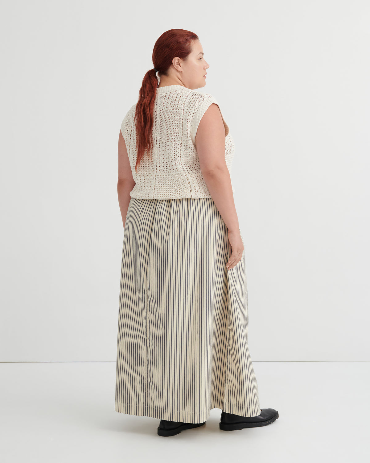 Kowtow Linear Skirt - Ecru Stripe