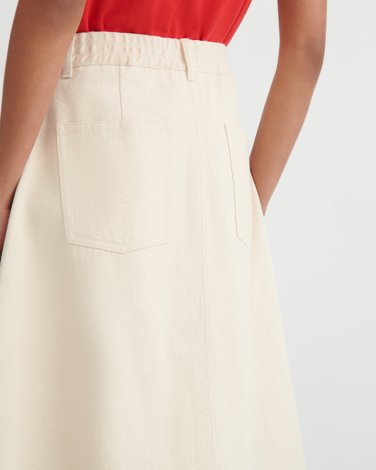 Kowtow Jubilee Skirt - Ecru Denim