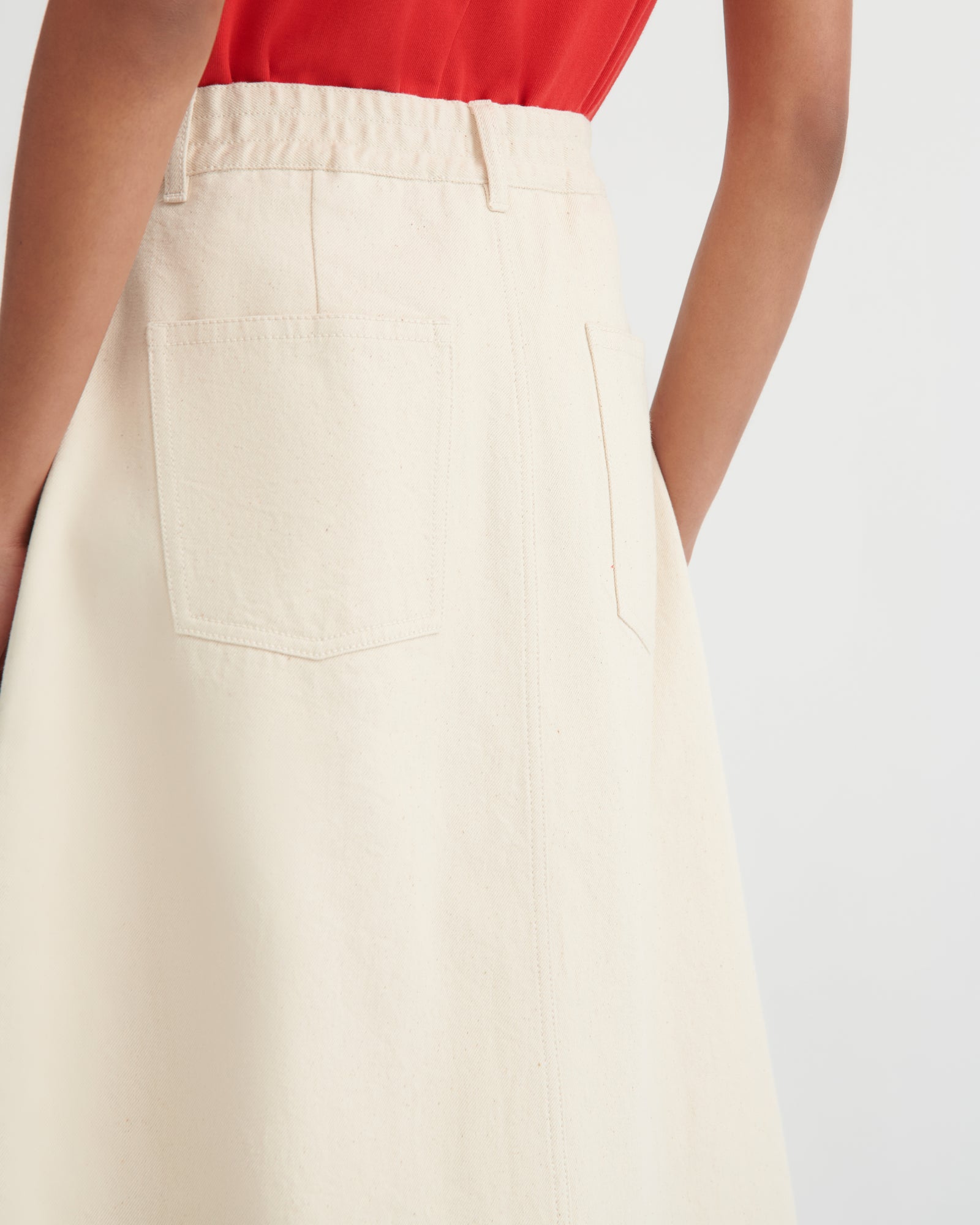 Kowtow Jubilee Skirt - Ecru Denim