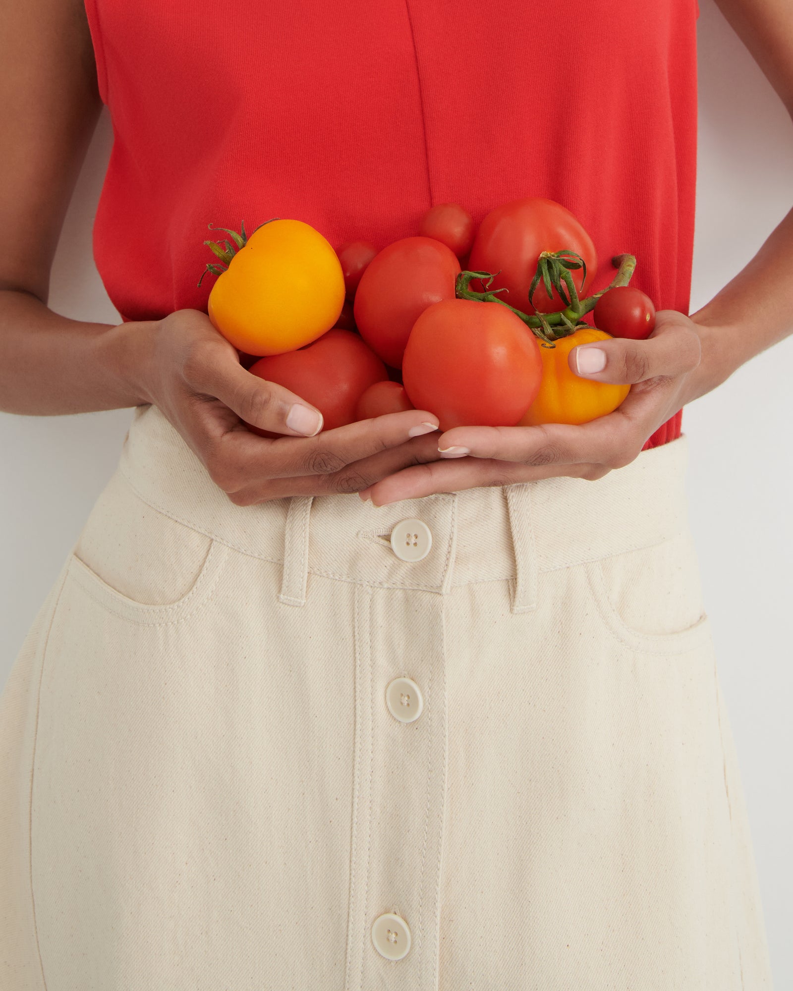 Kowtow Jubilee Skirt - Ecru Denim