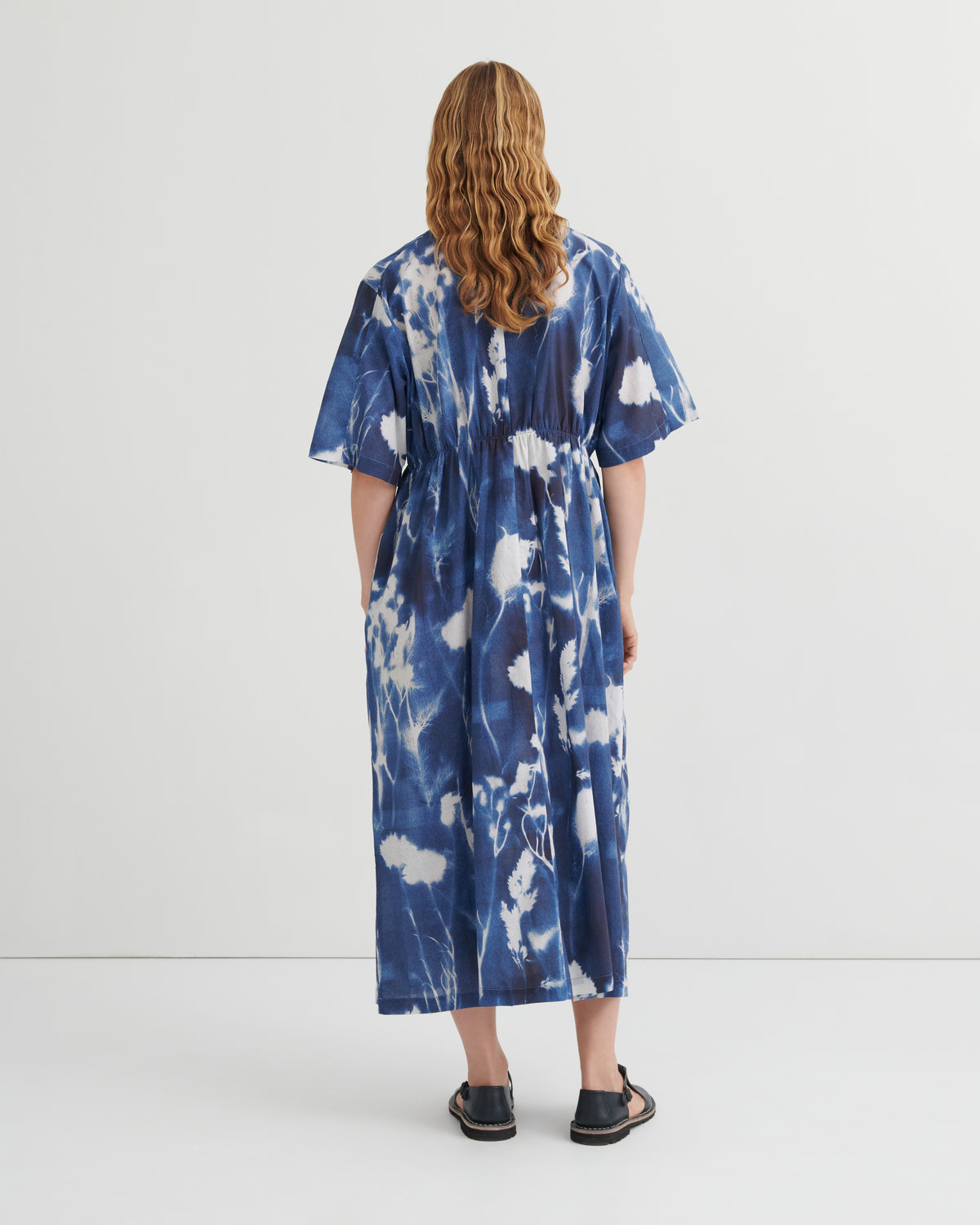 Kowtow Nigella Dress - Cyanotype Floral