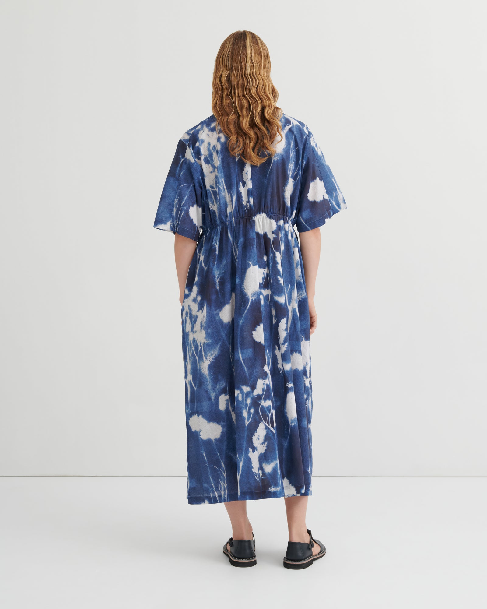 Kowtow Nigella Dress - Cyanotype Floral