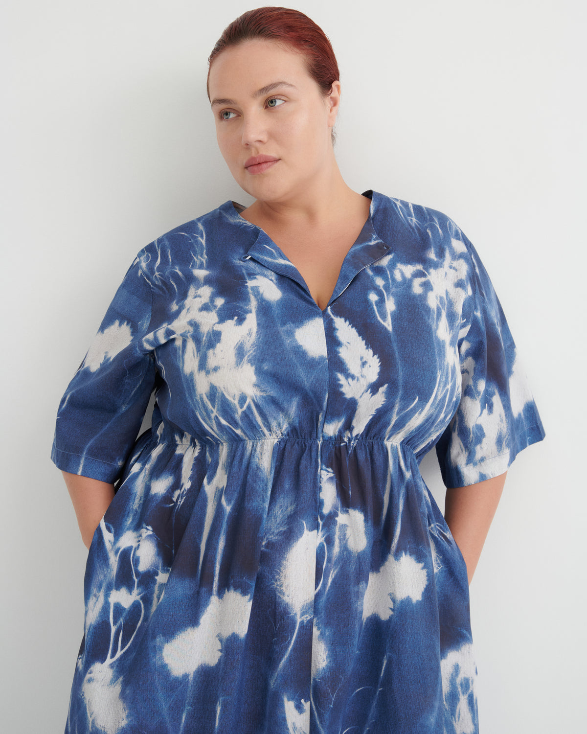 Kowtow Nigella Dress - Cyanotype Floral
