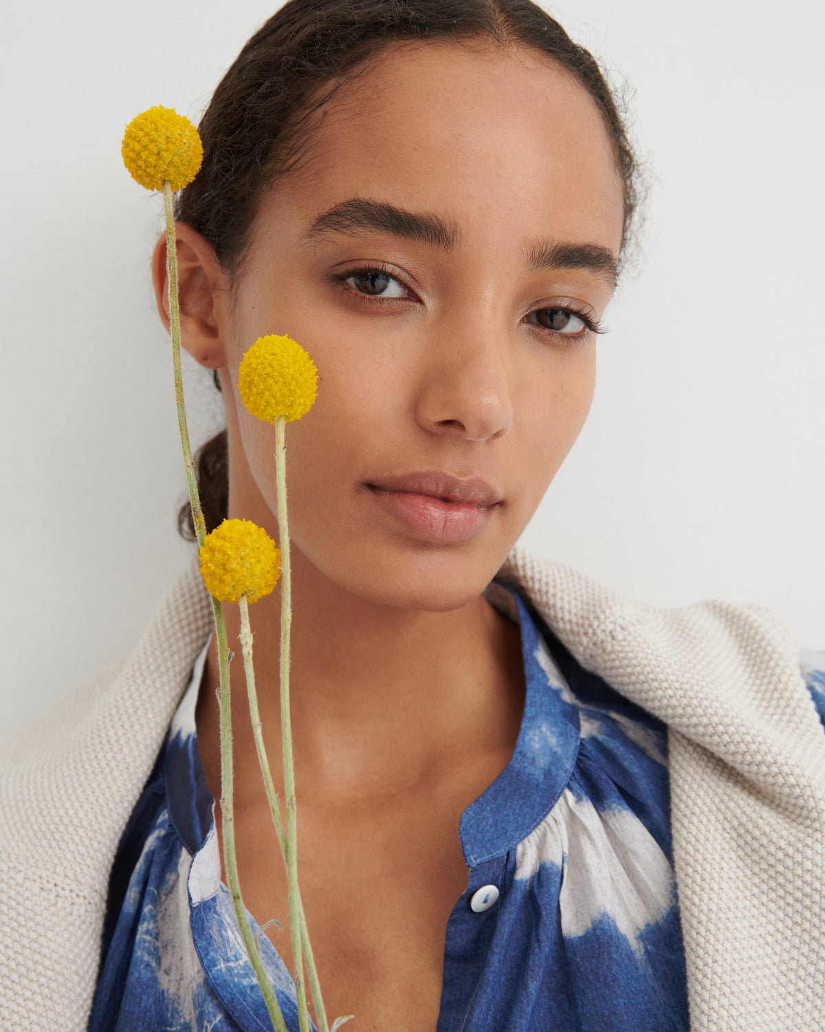 Kowtow Equinox Top - Cyanotype Floral
