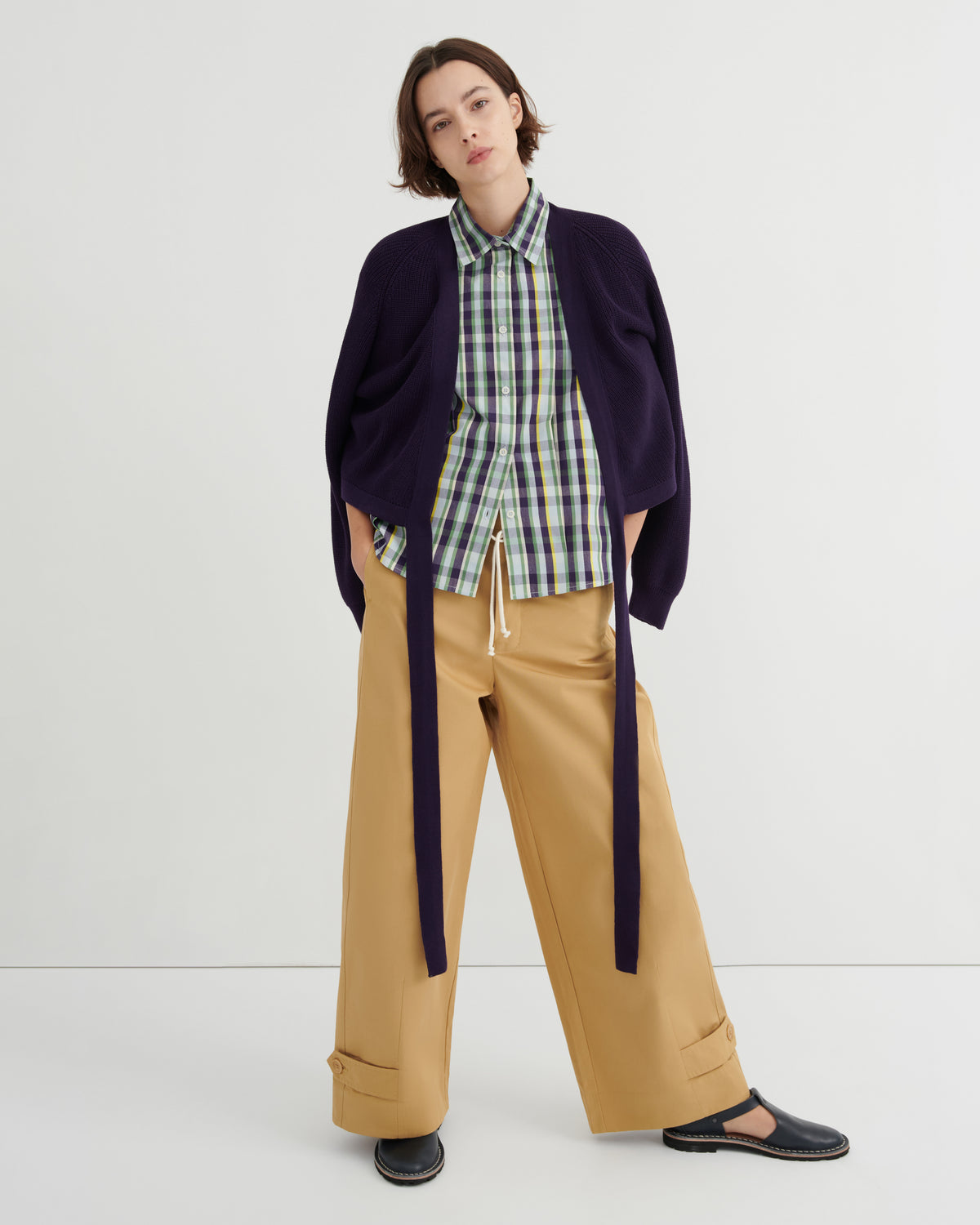 Kowtow Author Shirt - Violet Check