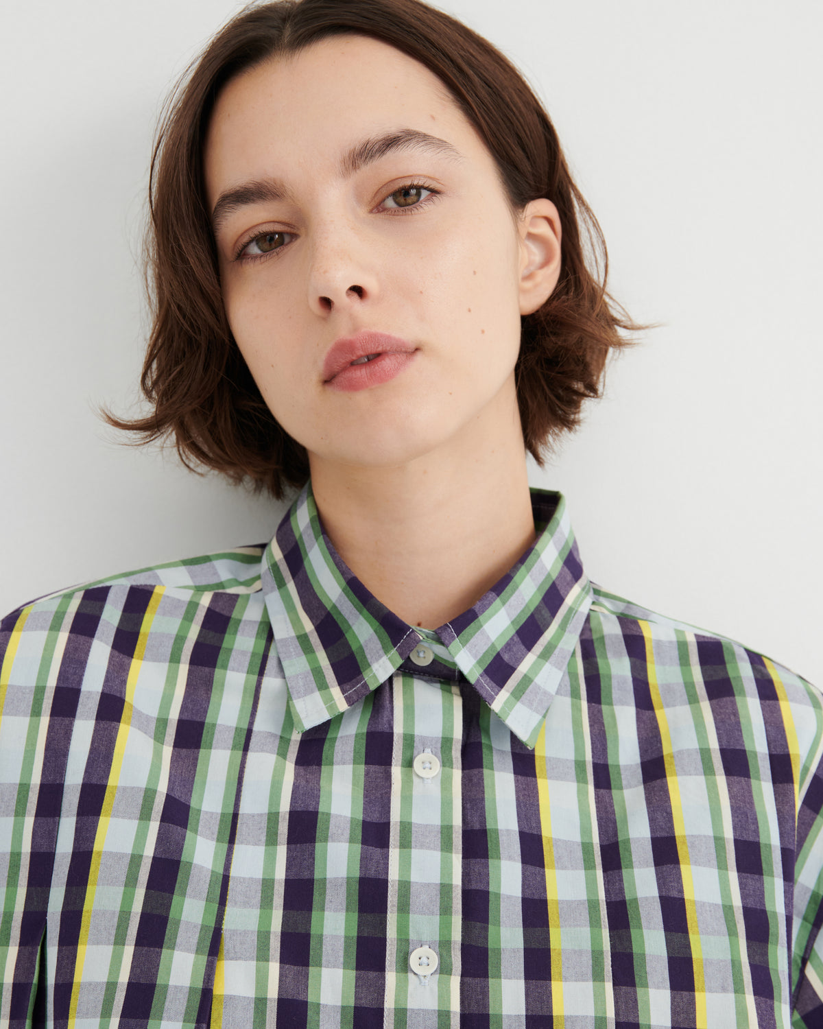 Kowtow Author Shirt - Violet Check