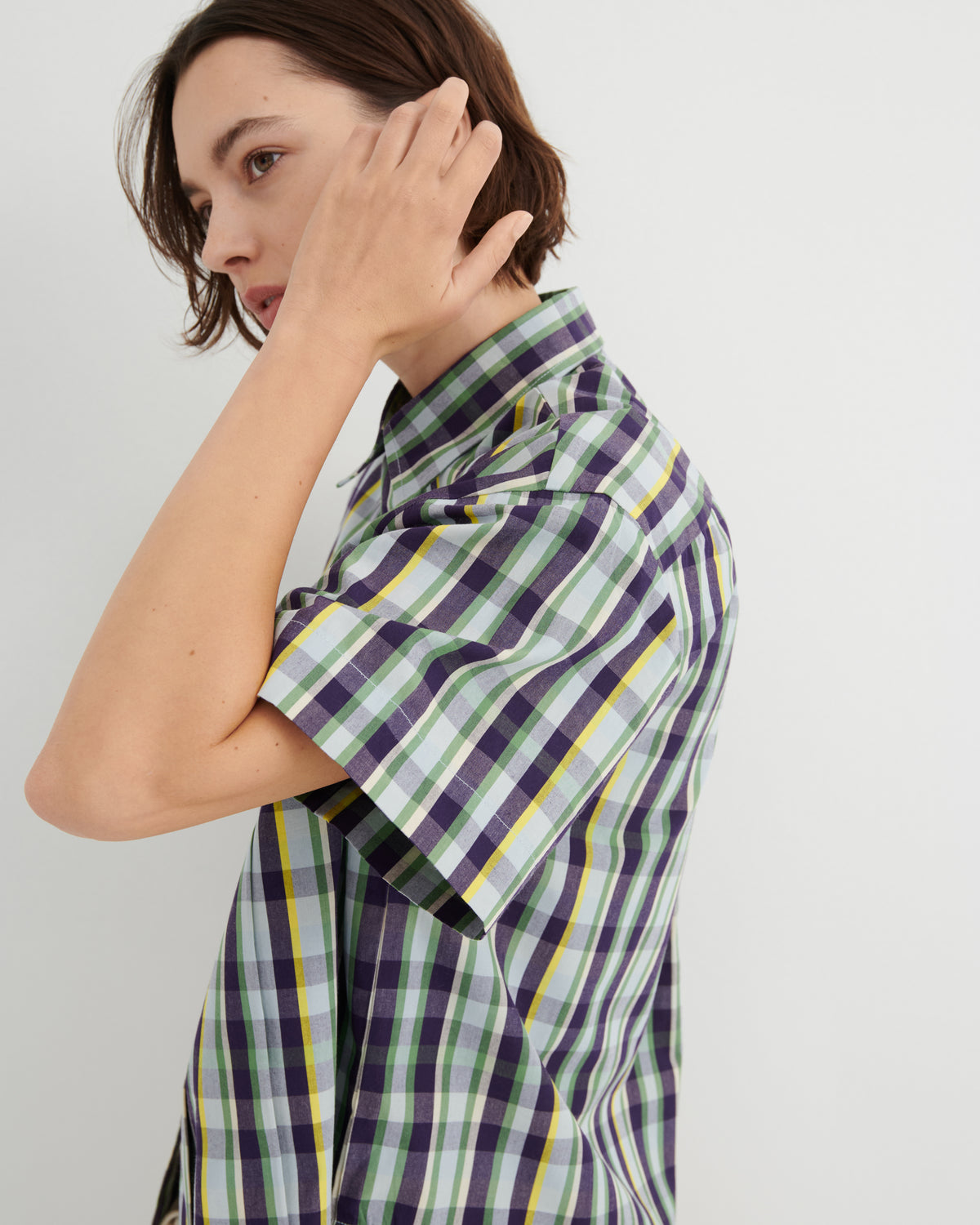 Kowtow Author Shirt - Violet Check