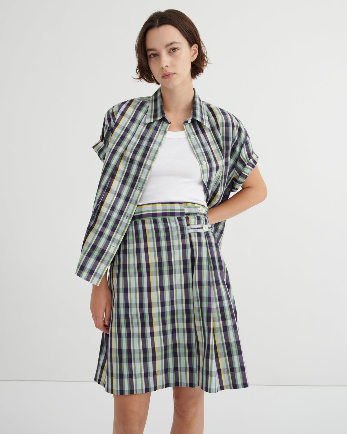 Kowtow Author Shirt - Violet Check