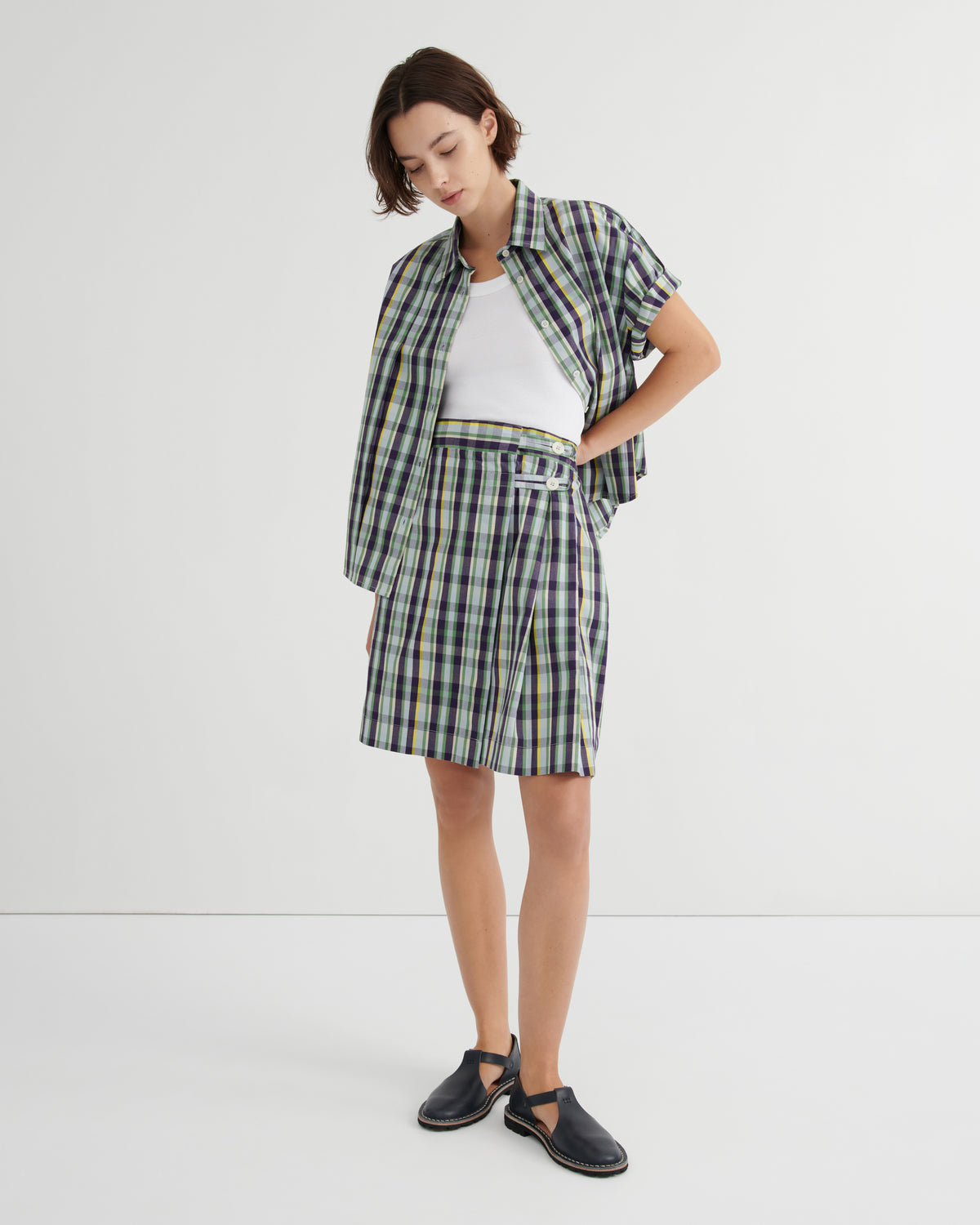 Kowtow Author Shirt - Violet Check