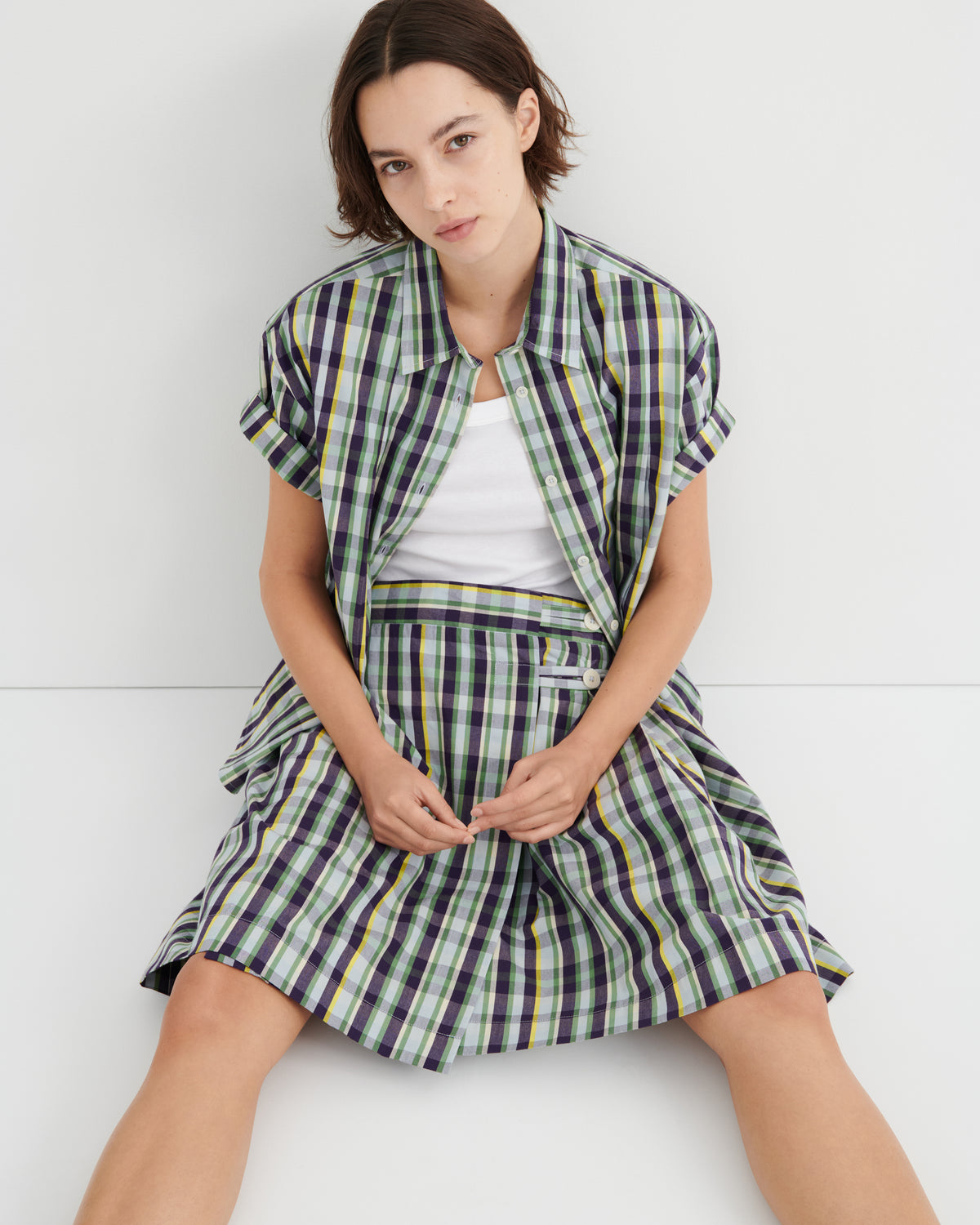 Kowtow Author Shirt - Violet Check
