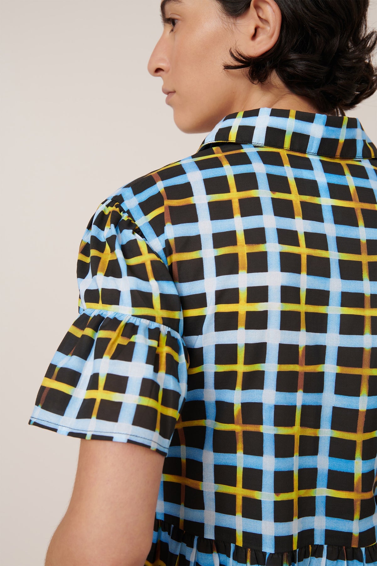 Kowtow Impression Dress - Neon Tartan