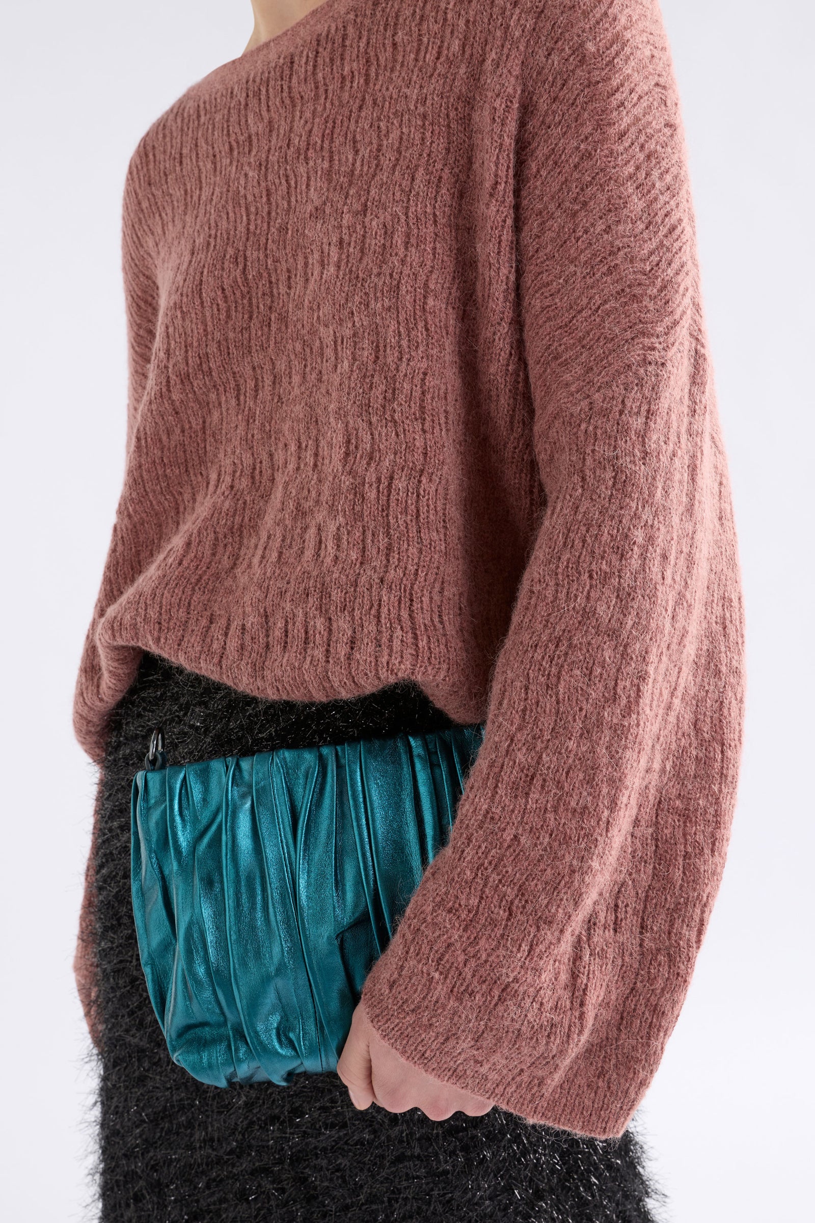 Elk Agna Pattern Sweater - Rosewood