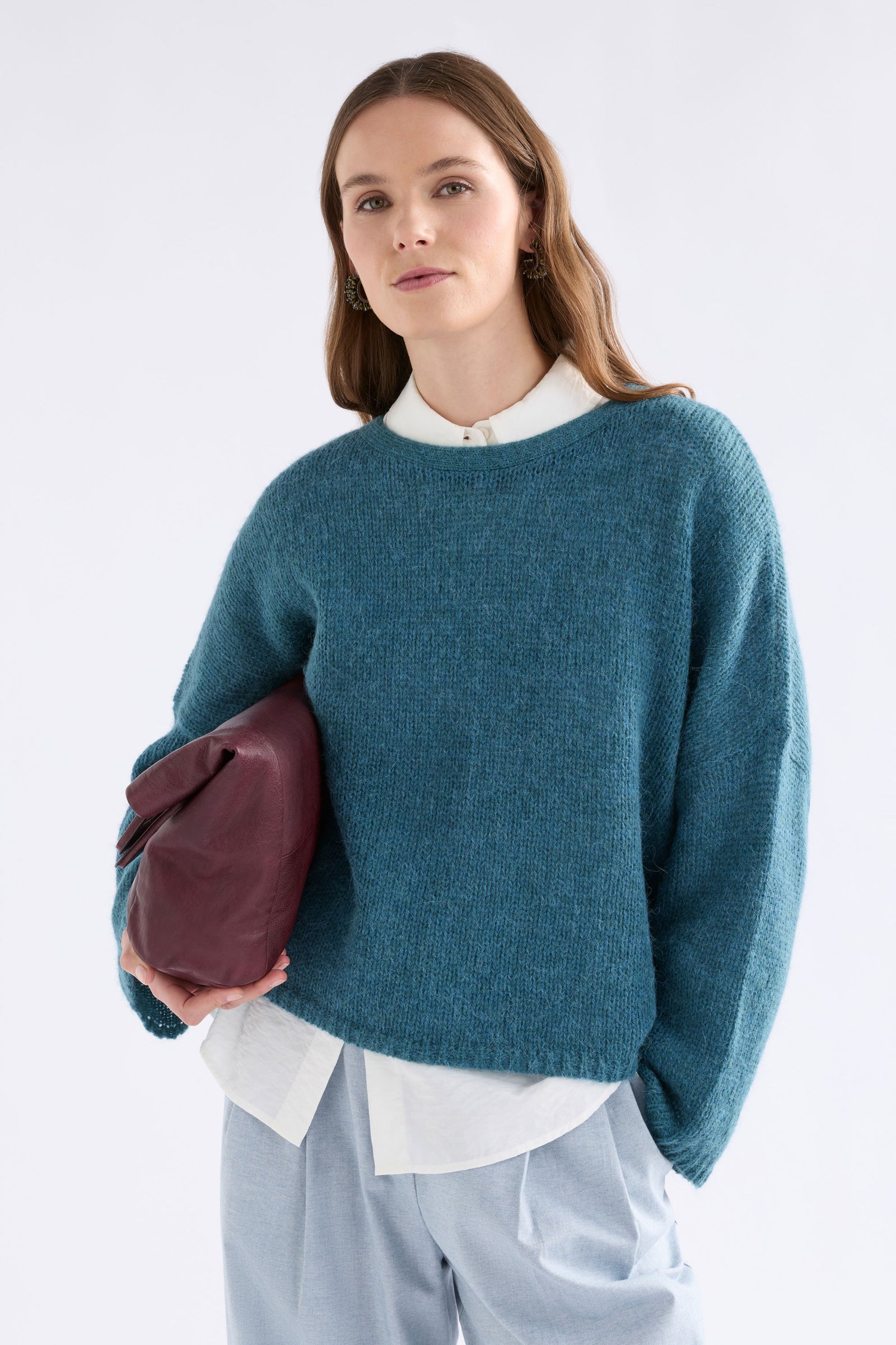 Elk Agna Sweater -Stone Blue