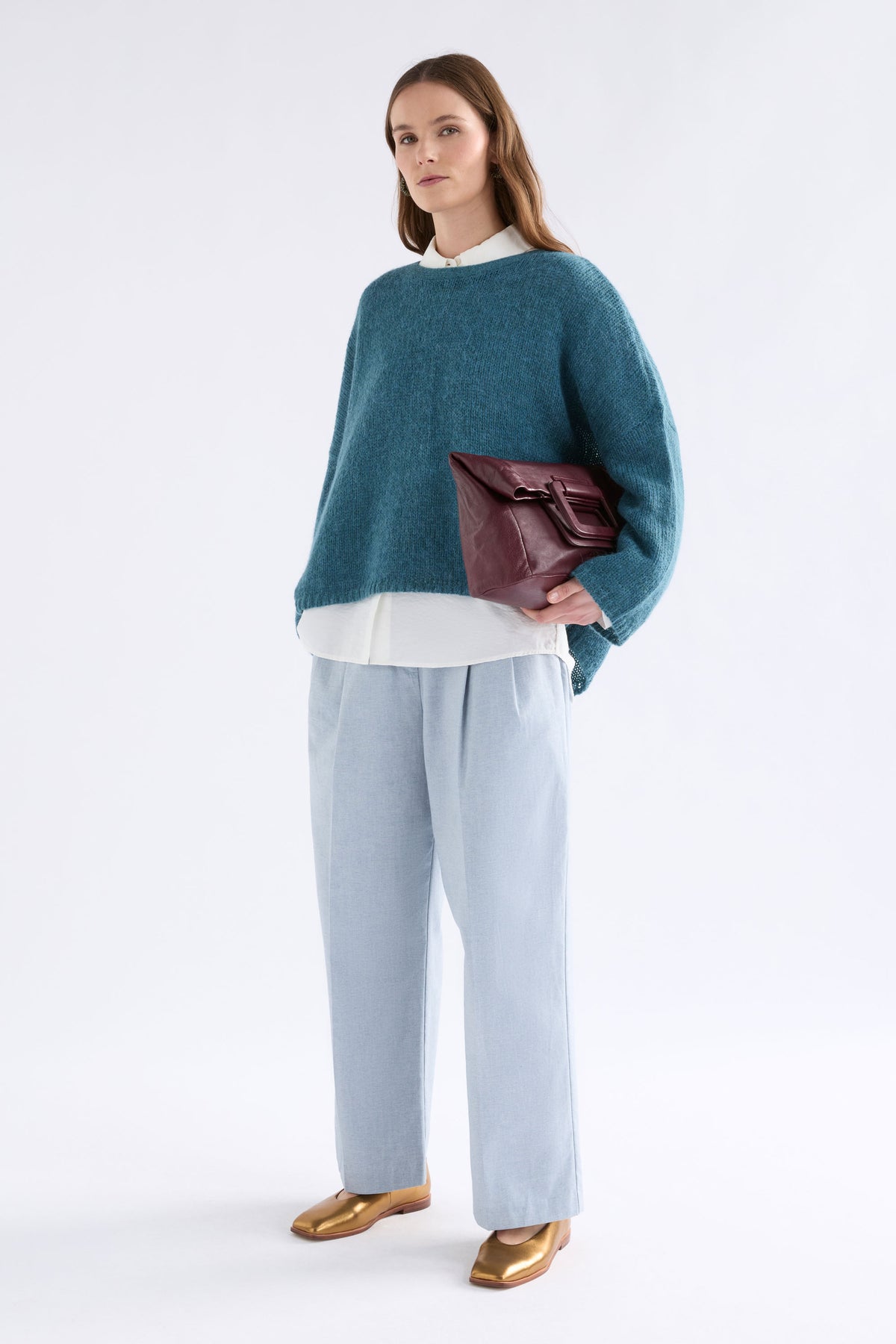 Elk Agna Sweater -Stone Blue