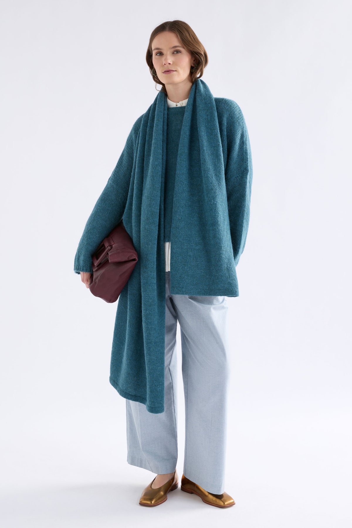 Elk Agna Sweater -Stone Blue