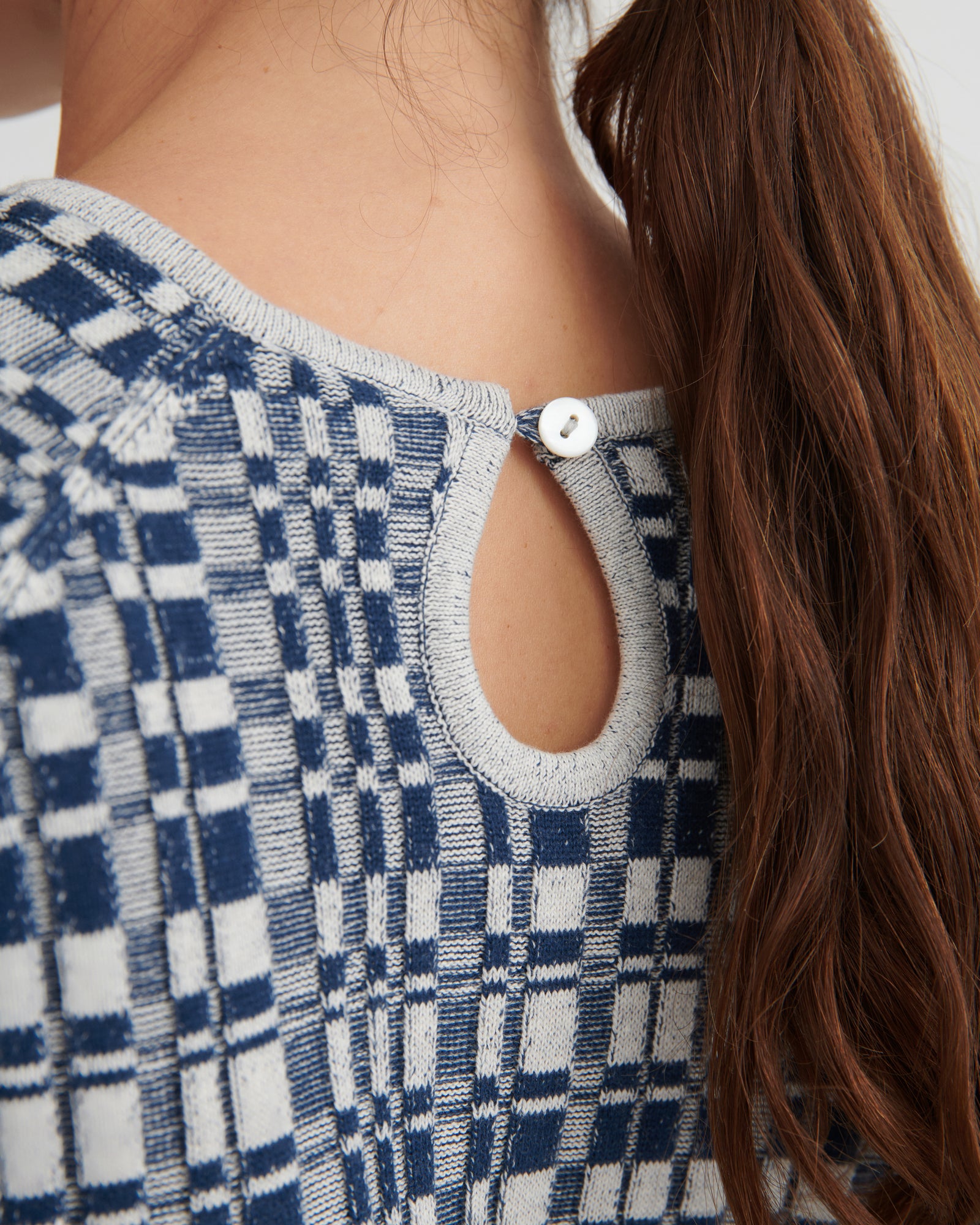 Kowtow Film Top - Navy Check