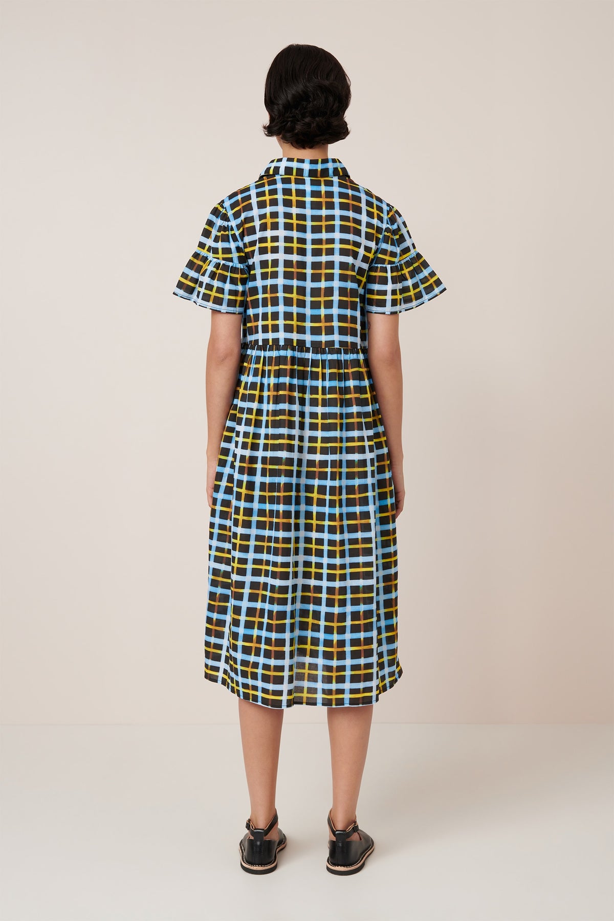 Kowtow Impression Dress - Neon Tartan