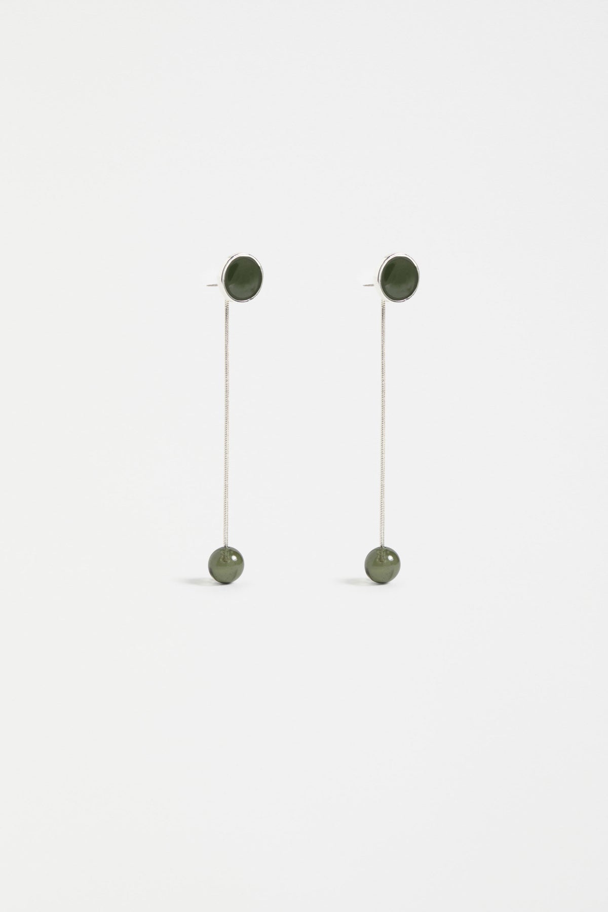 Elk Laspar Hook Earring - Dark Olive