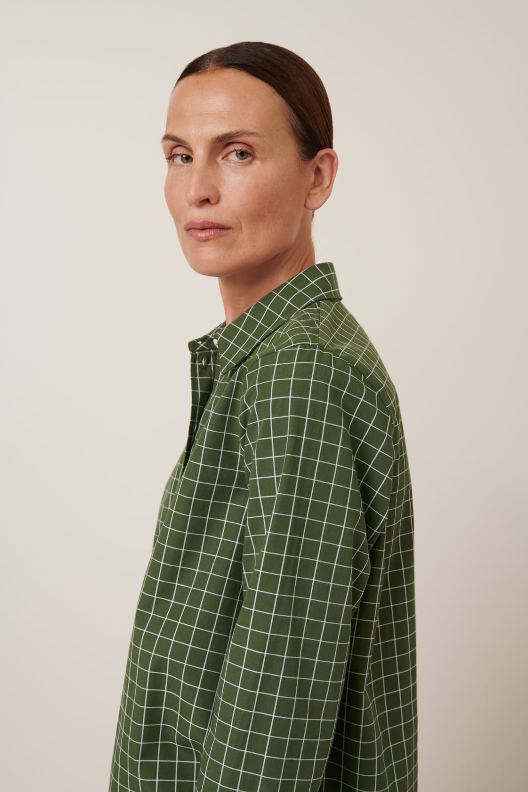 Kowtow Daily Shirt - Forest Grid