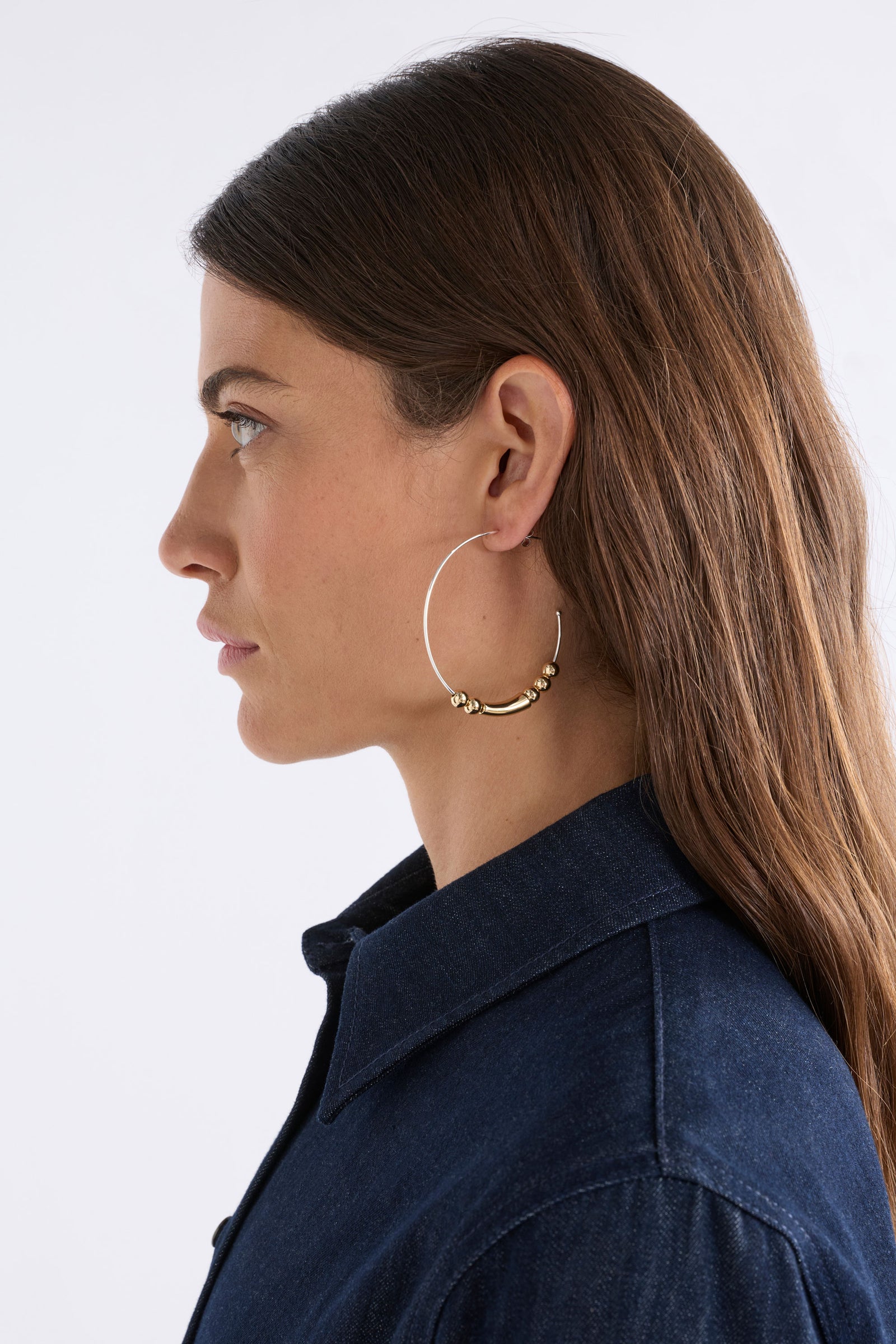 Elk Enna Large Hoop Earring - Silver