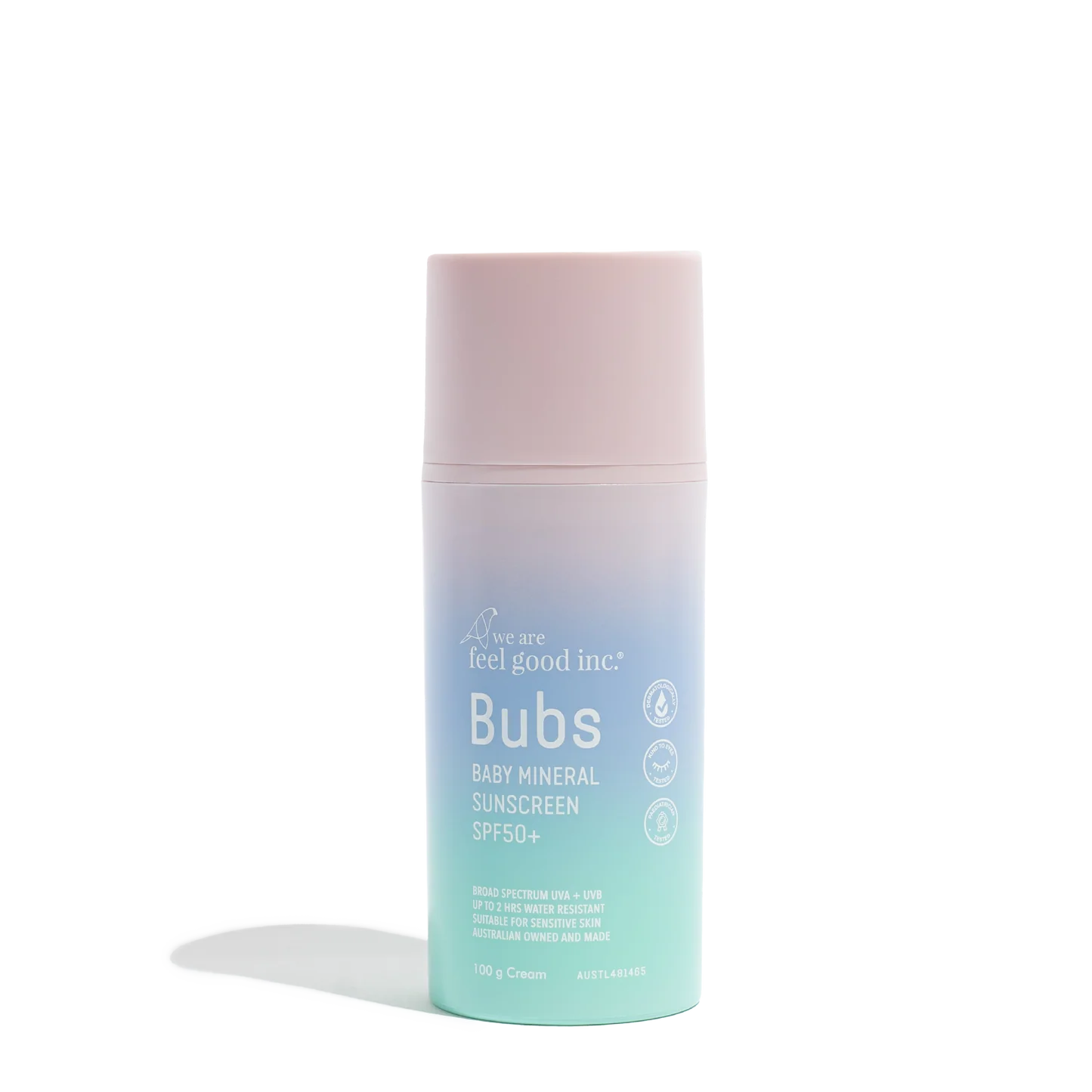 We Are Feel Good Bubs Baby Mineral Sunscreen SPF50+ 100g