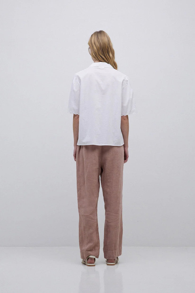 Yerse Embroidered Shirt - White