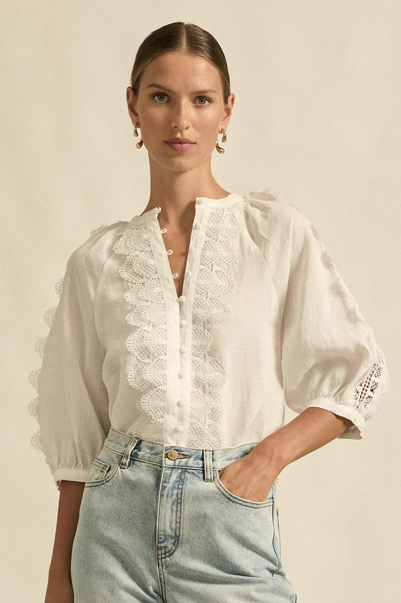 Zoe Kratzmann Bouquet Top - Porcelain