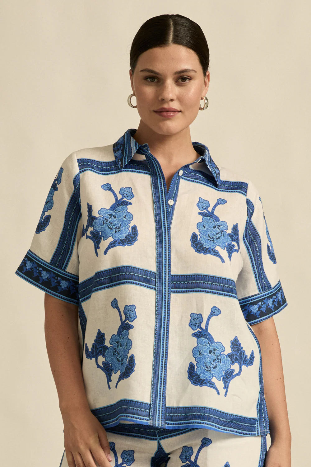 Zoe Kratzmann Pixel Top - Azure Collage