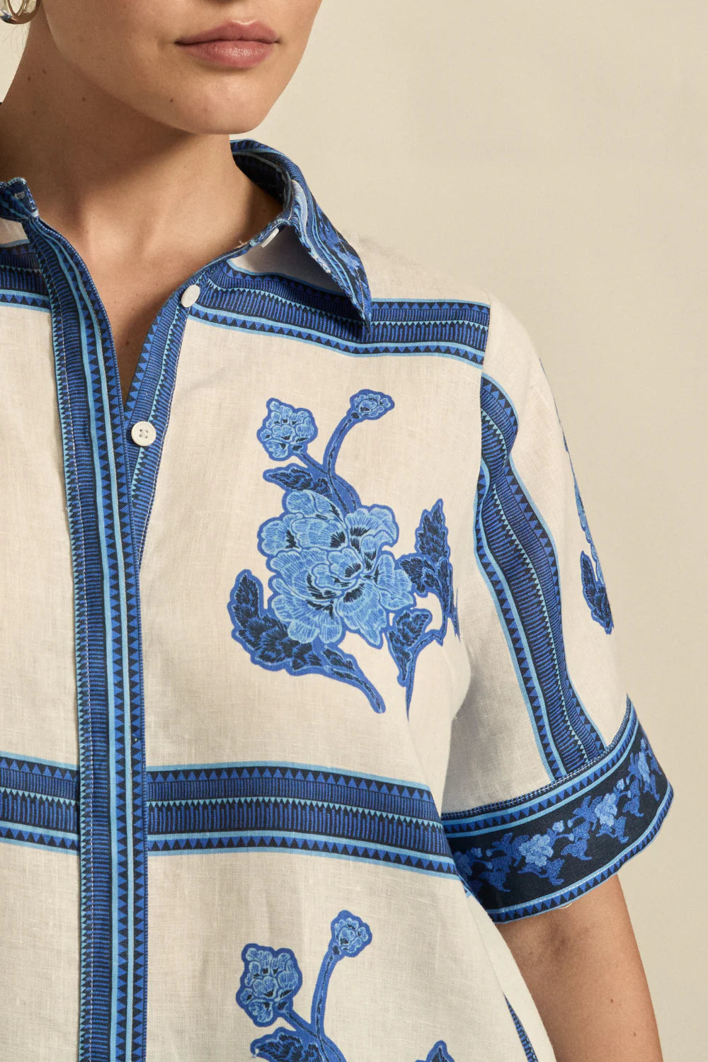 Zoe Kratzmann Pixel Top - Azure Collage