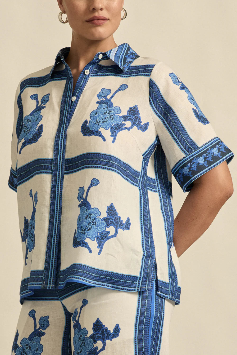 Zoe Kratzmann Pixel Top - Azure Collage