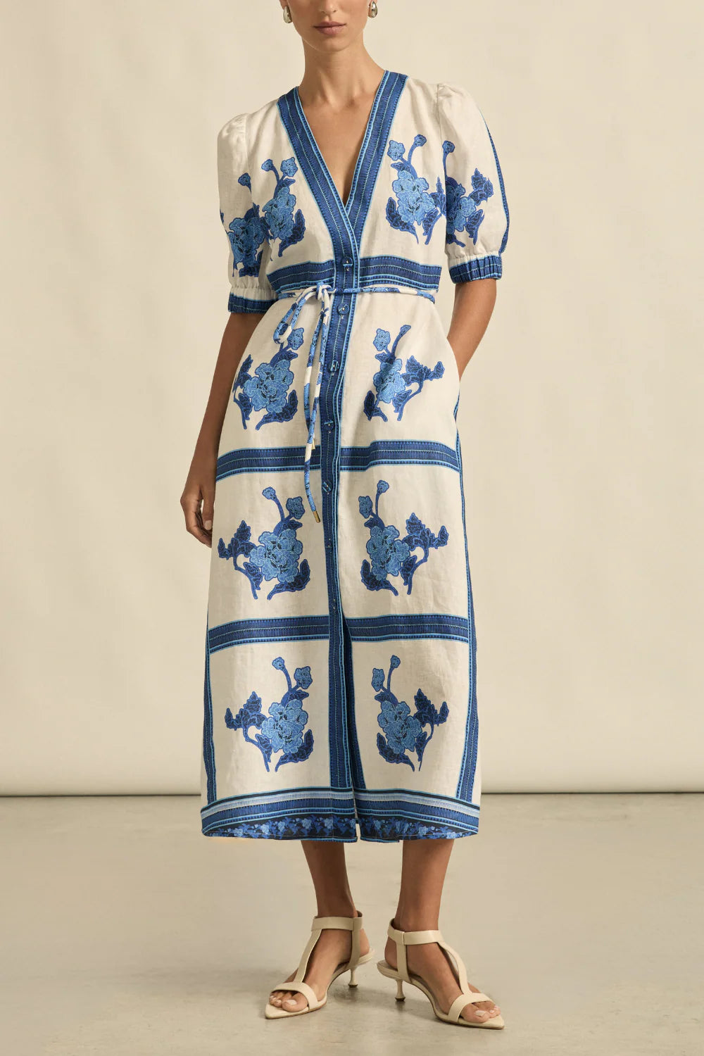Zoe Kratzmann Portrait Dress - Azure Collage